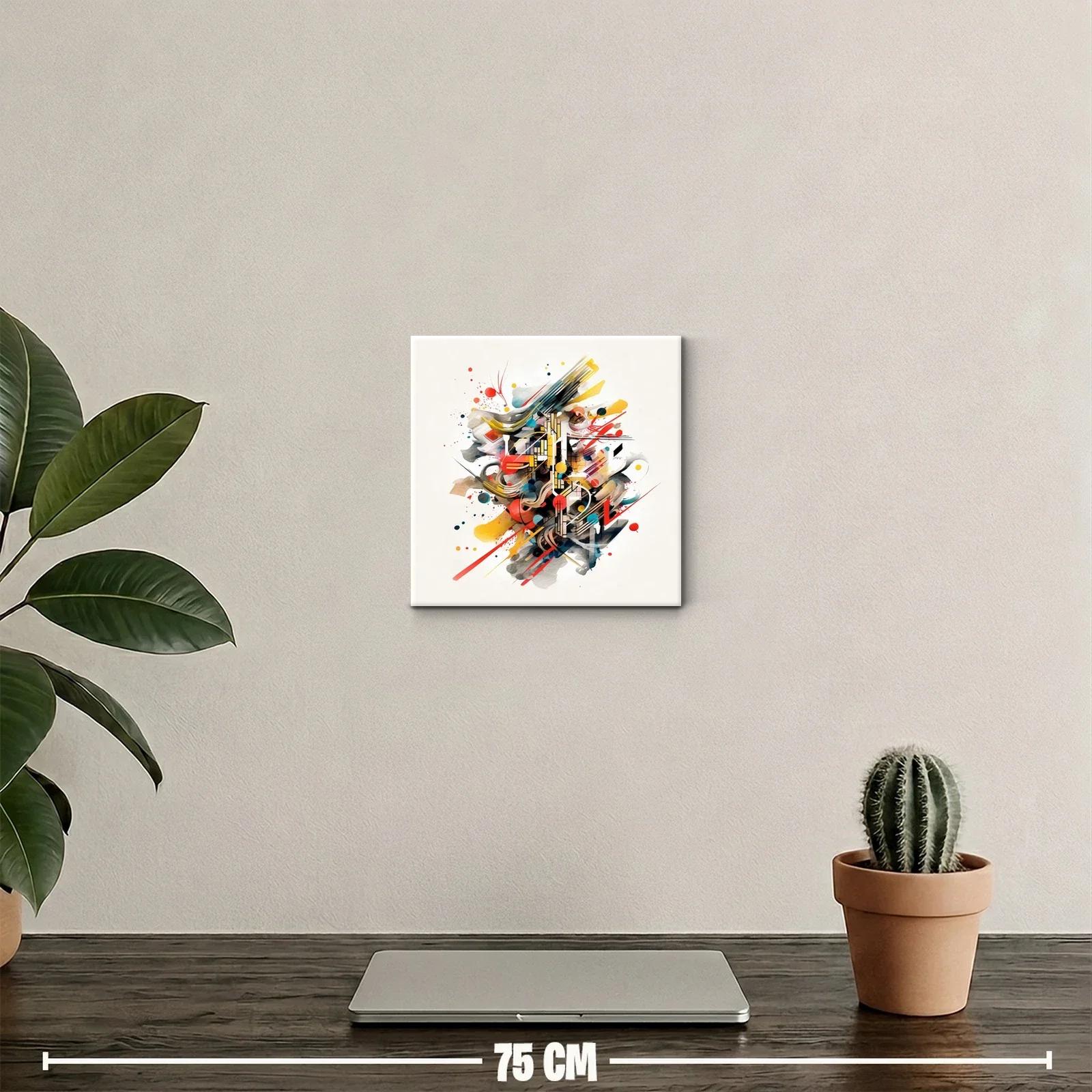 Composición abstracta con vibrantes toques geométricos y dinámicos — miniatura 2