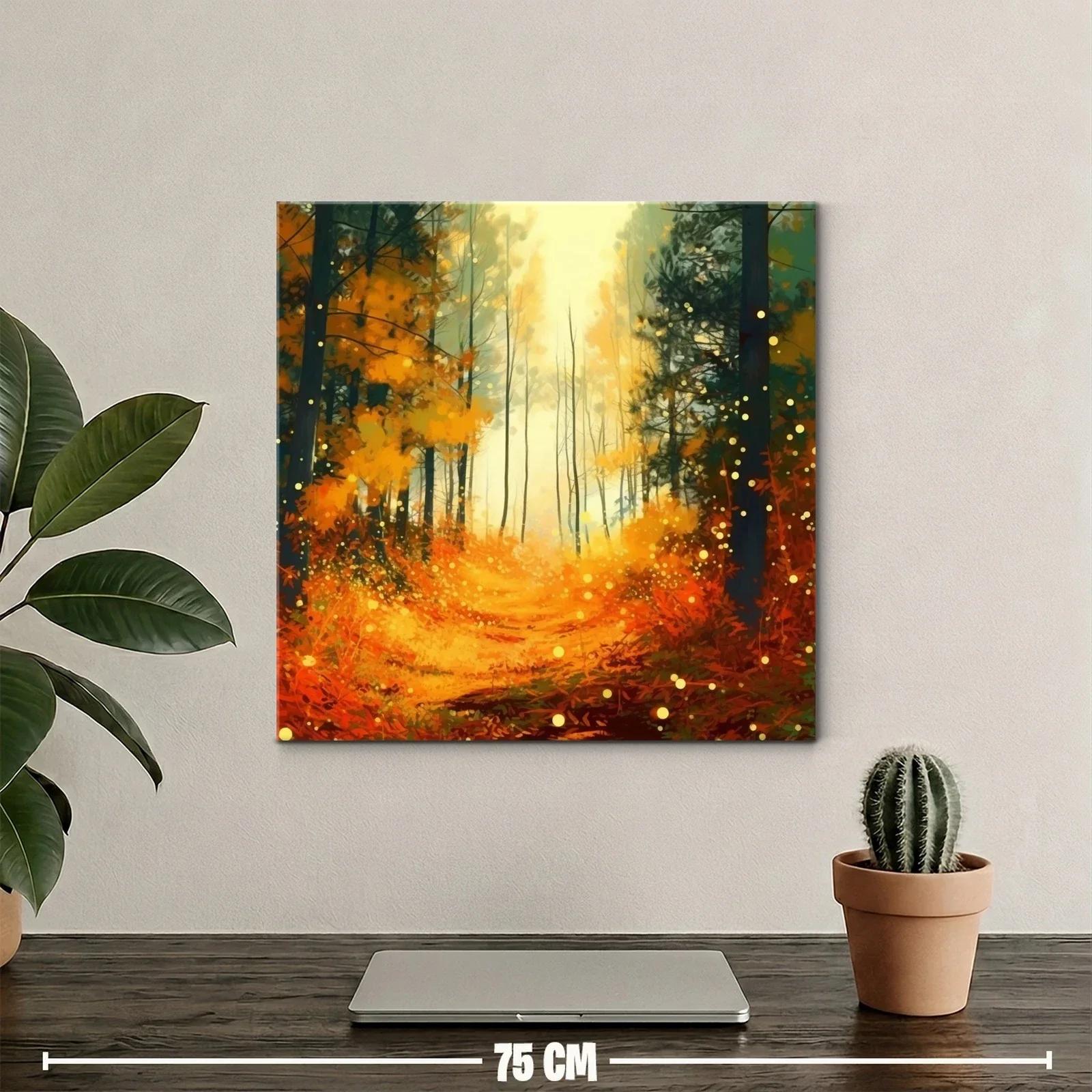 Bosque encantado en tonos cálidos y luminosos — miniatura 2