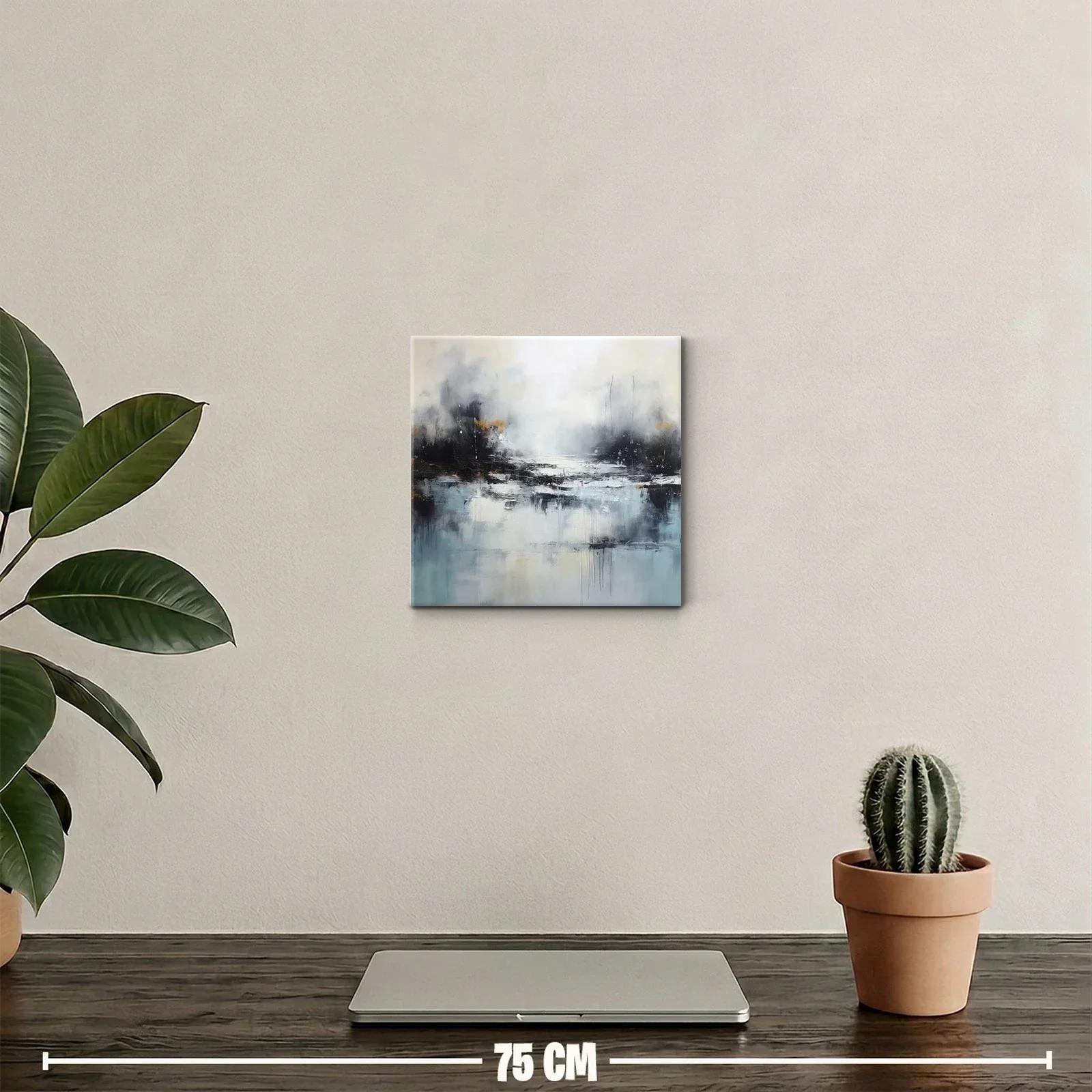 Paisaje abstracto con tonos suaves y contrastes dramáticos — miniatura 2
