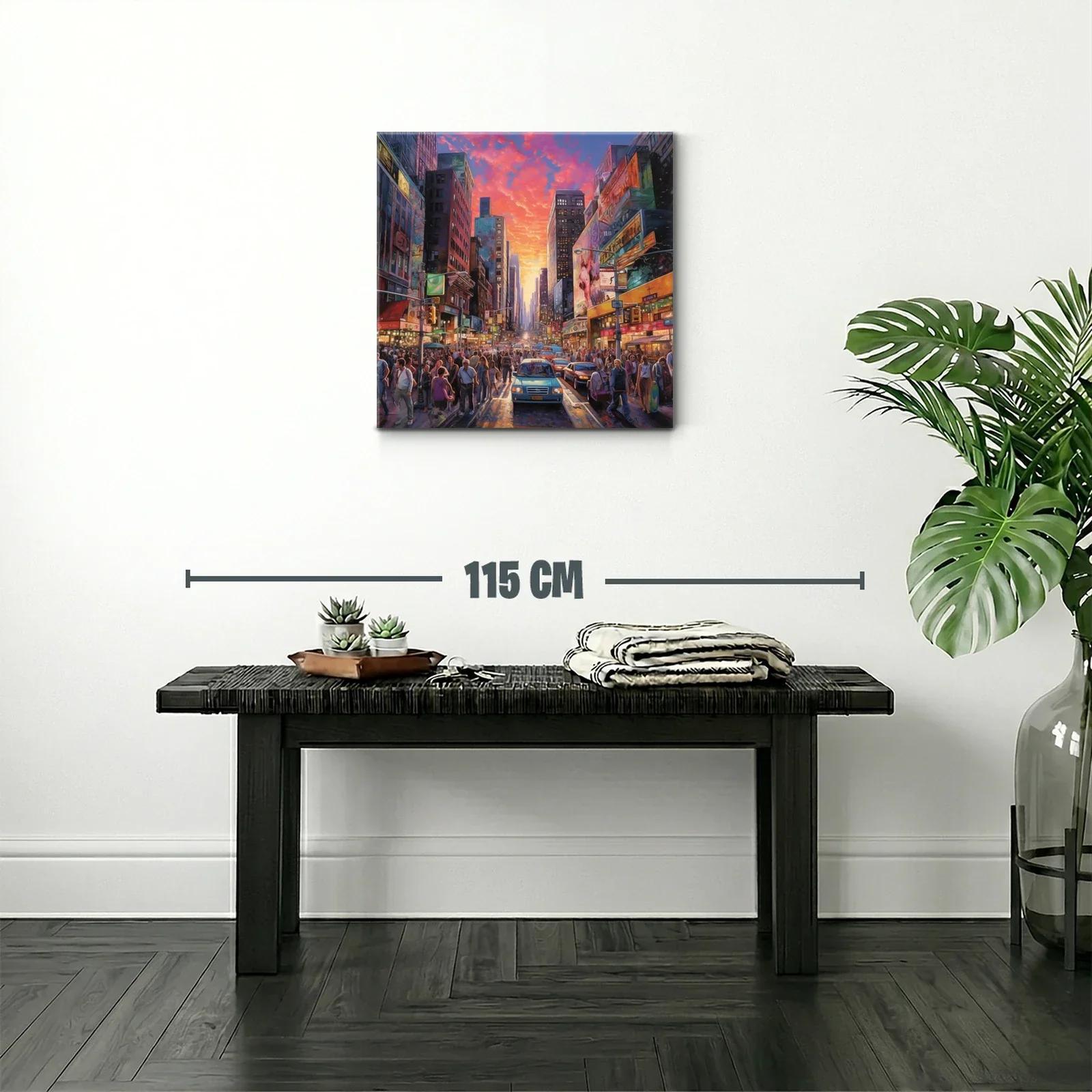 Atardecer vibrante en la ciudad con luces y movimiento — miniatura 2