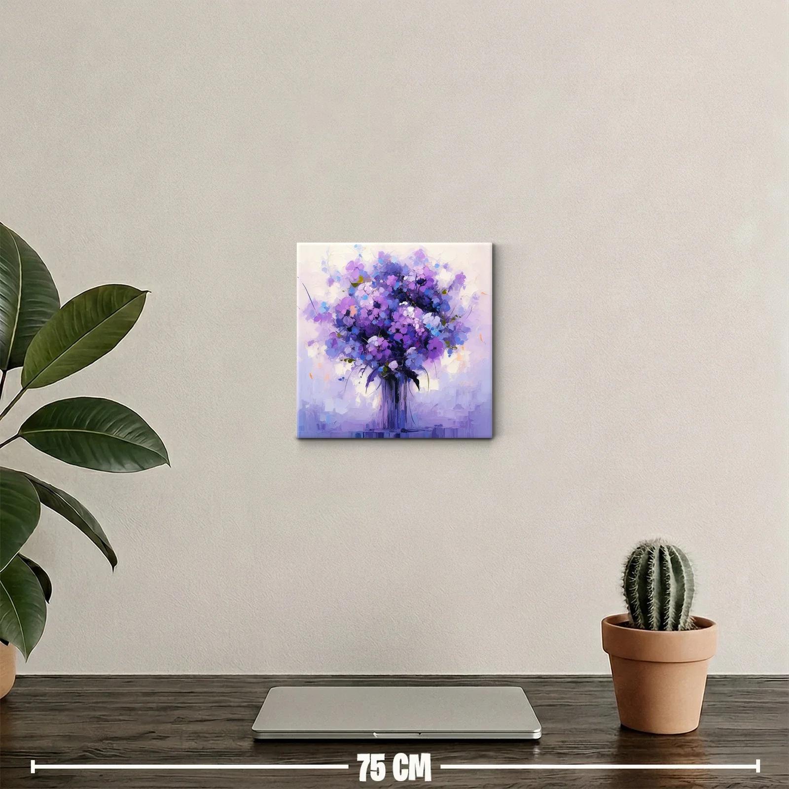 Ramillete de Flores en Tonos Violetas y Azules — miniatura 2