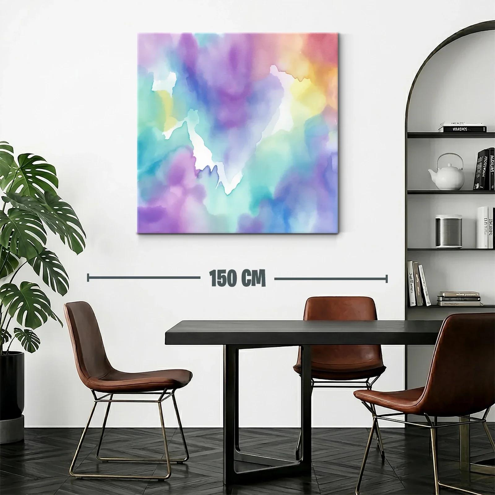 Cuadro abstracto en tonos pastel para ambientes suaves — miniatura 2