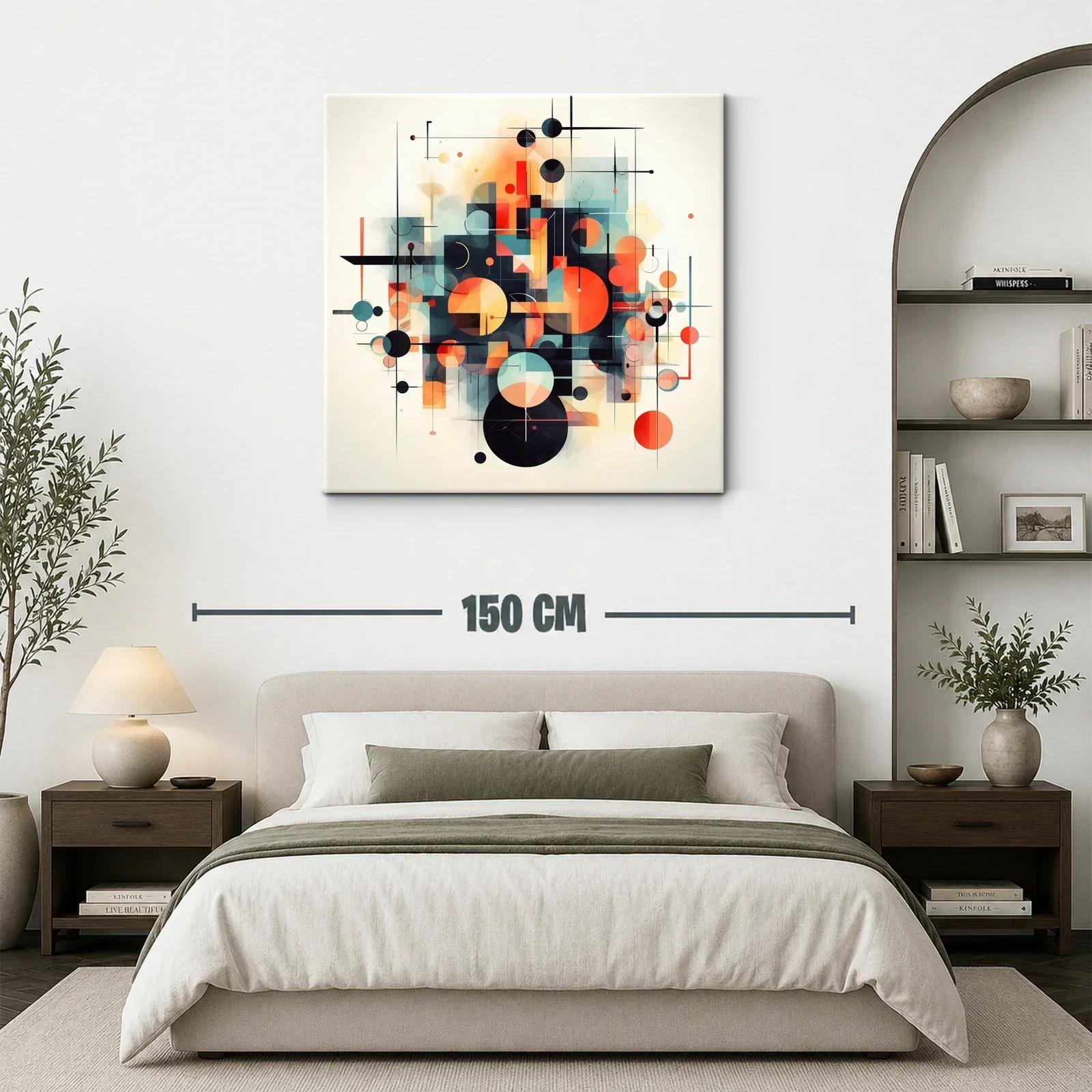 Composición abstracta con formas geométricas y tonos cálidos — miniatura 3