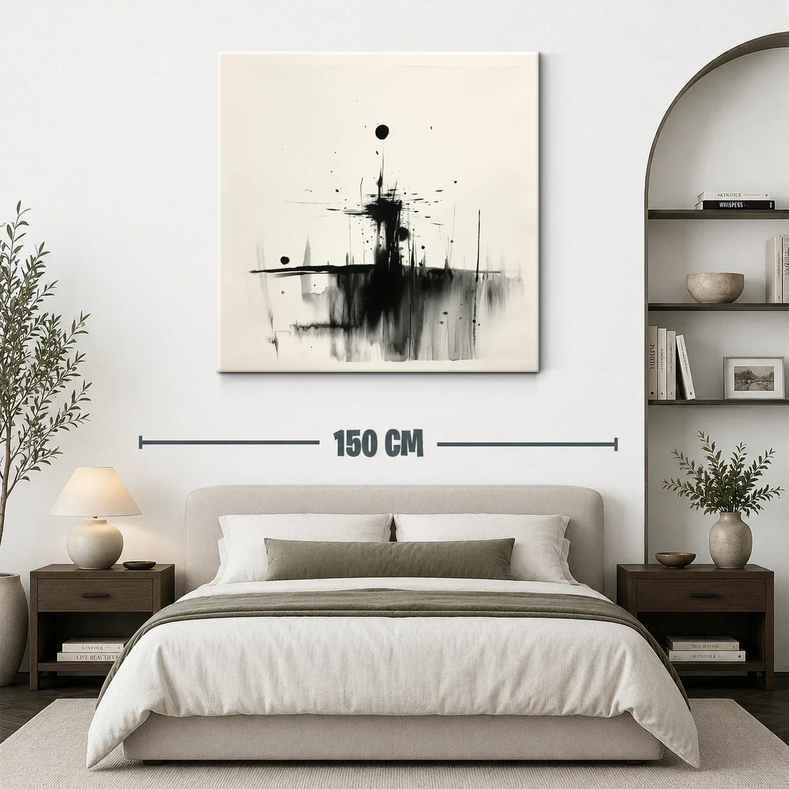 Composición abstracta en blanco y negro contemporánea — miniatura 3