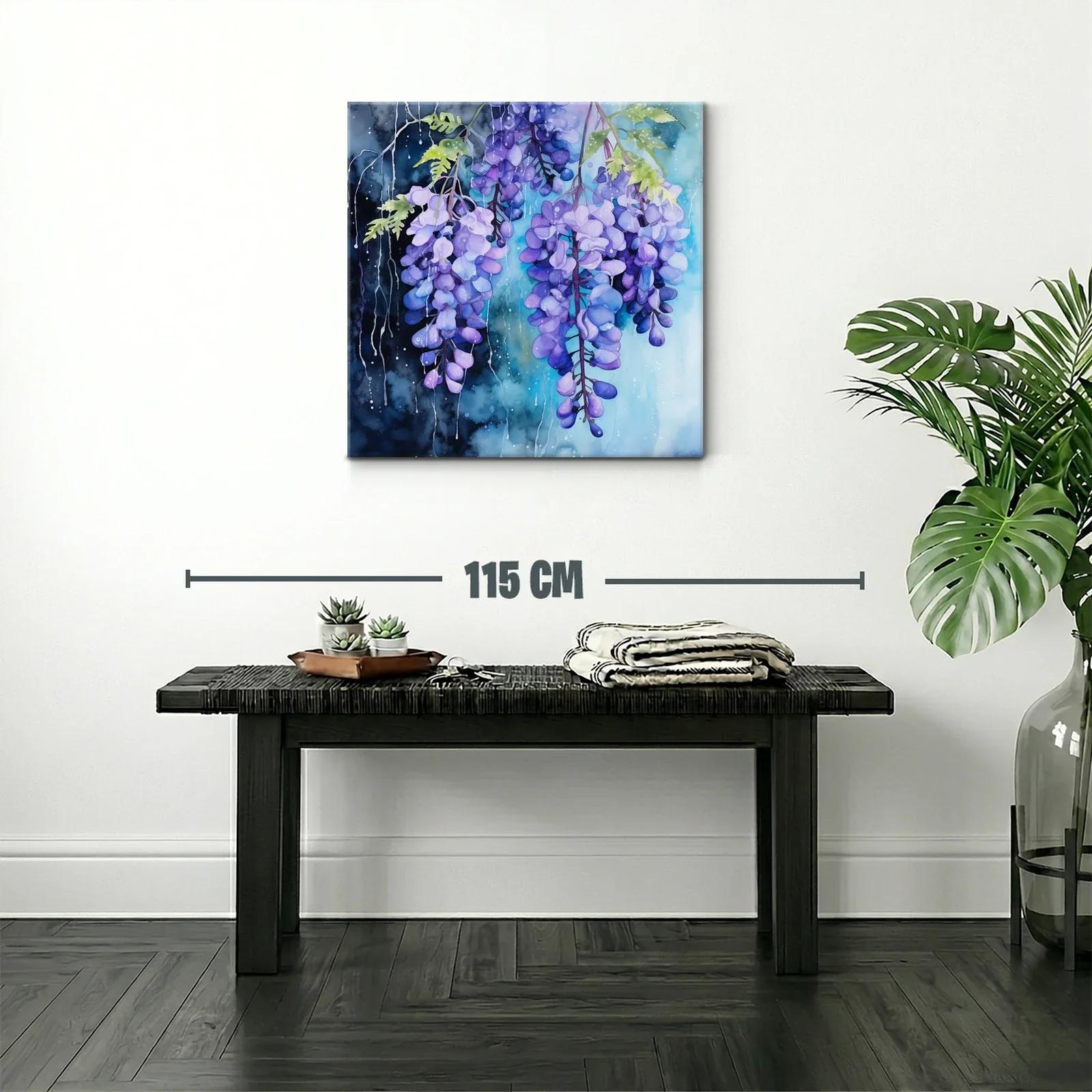 Flores de glicinia en tonos violetas y azules — miniatura 2
