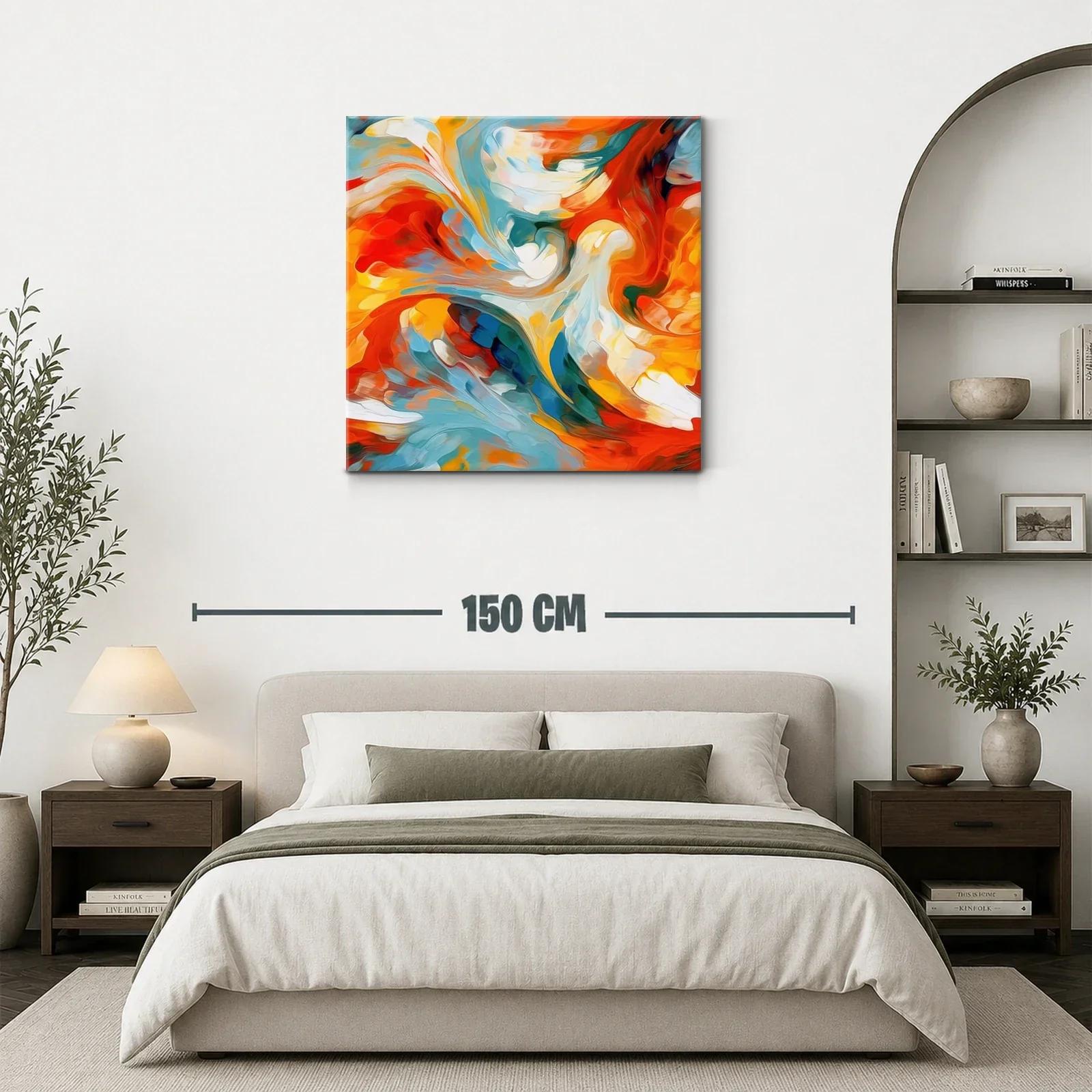 Cuadro abstracto con remolinos vivos y energía vibrante — miniatura 3