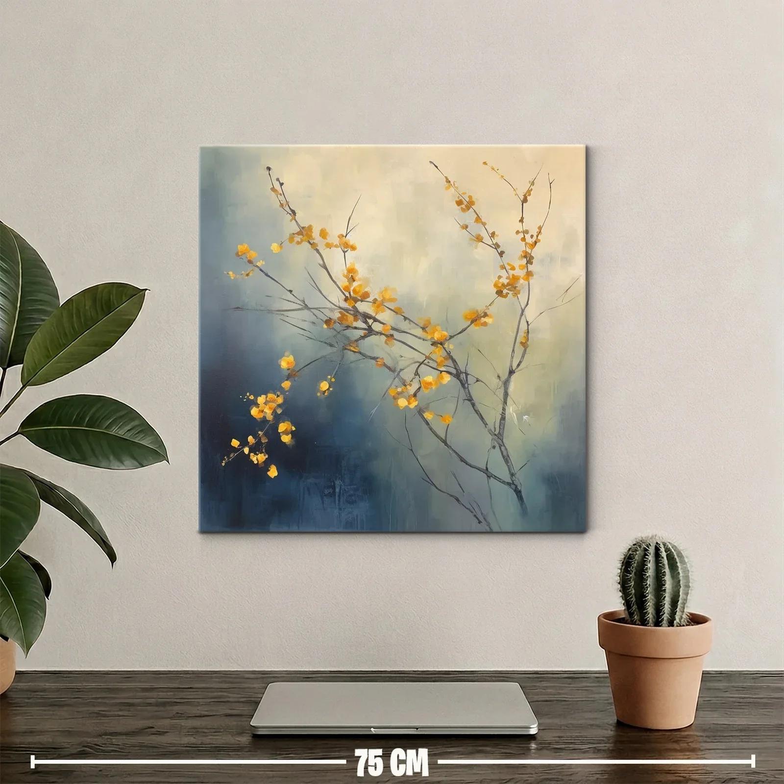 Rama con Flores Amarillas sobre Fondo Suave — miniatura 2