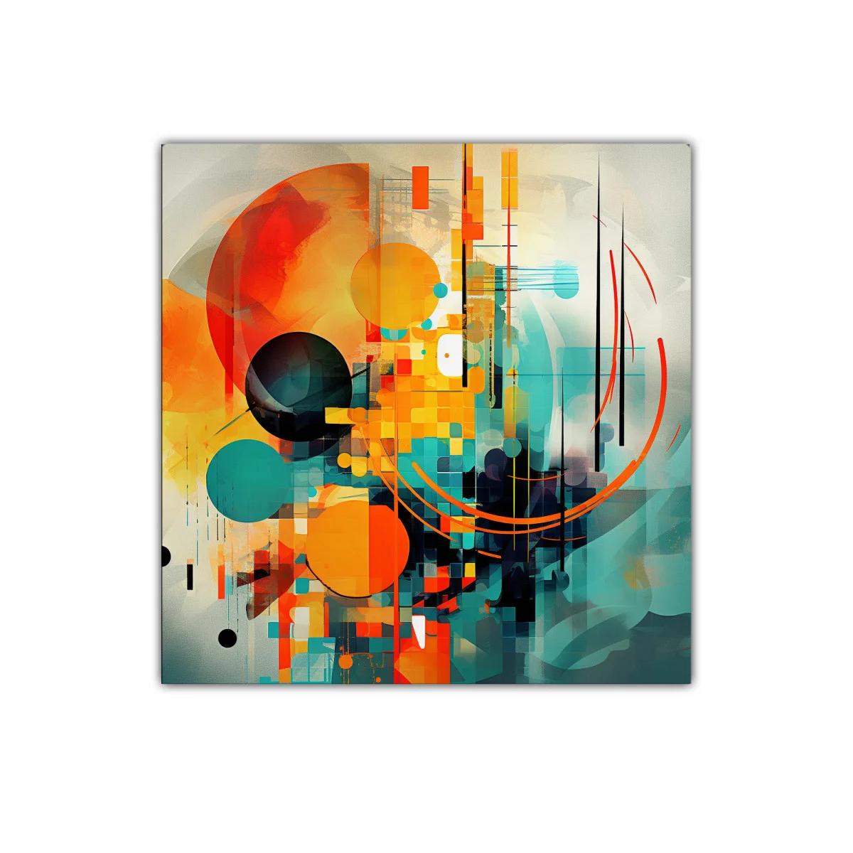 Composición geométrica vibrante con contraste de colores — imagen principal