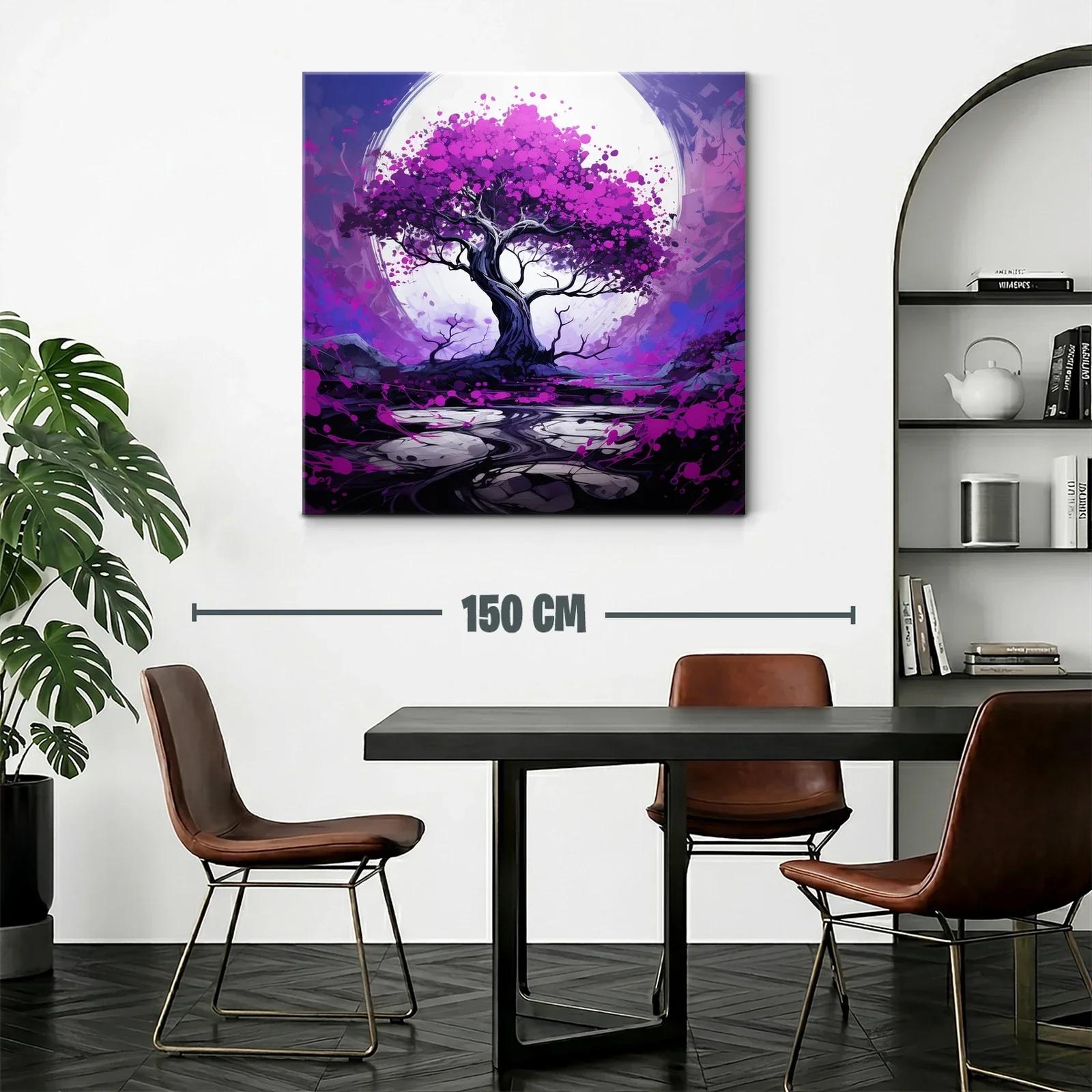 Árbol mágico con vibrantes tonos violetas y fucsias — miniatura 2