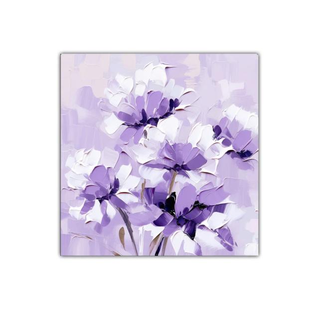 Cuadro floral en tonos lavanda para decoración elegante
