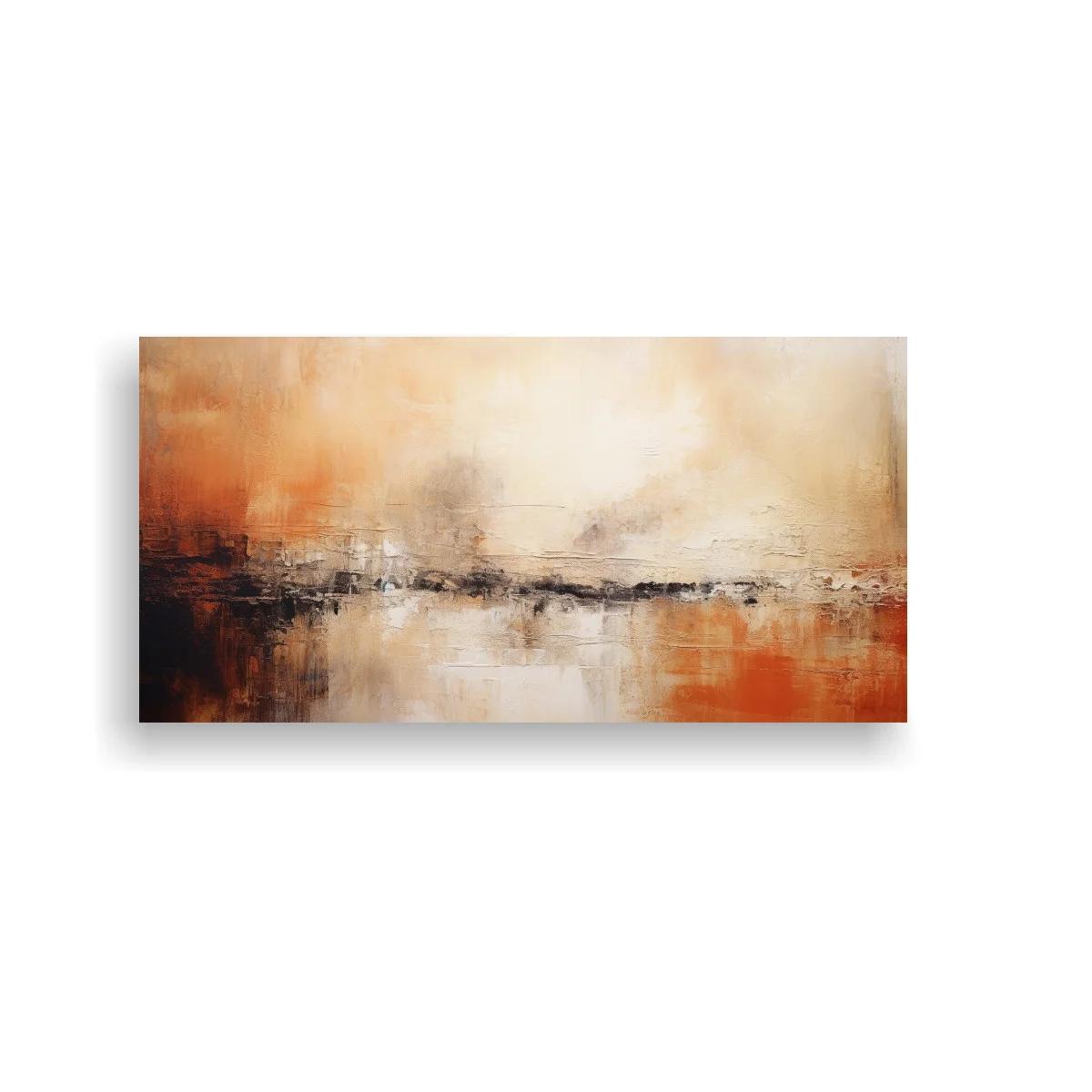 Cuadro paisaje abstracto con horizonte oscuro — imagen principal