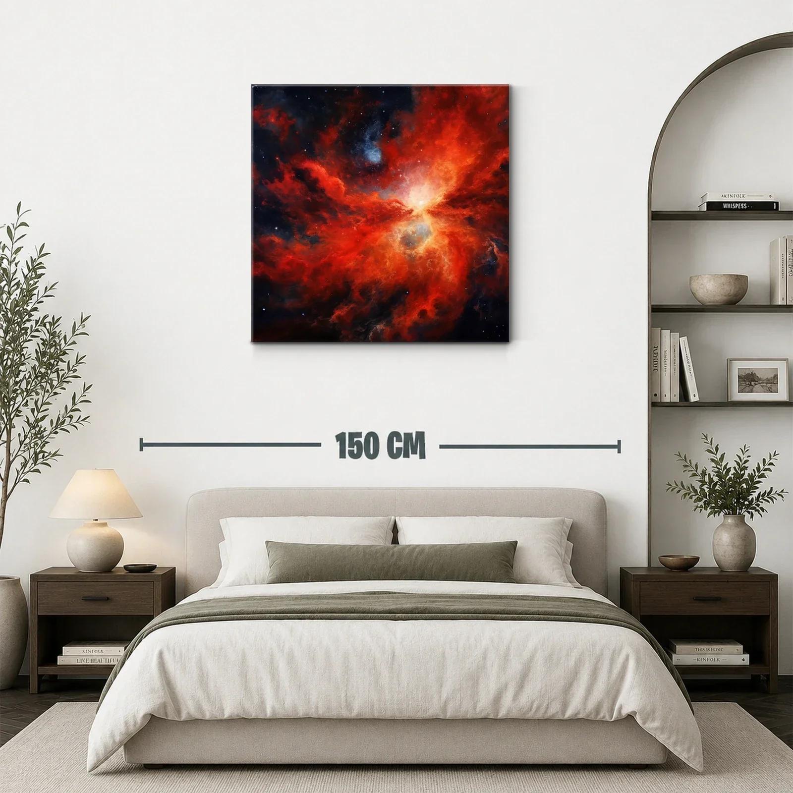 Explosión cósmica en vibrantes tonos rojos y naranjas — miniatura 3