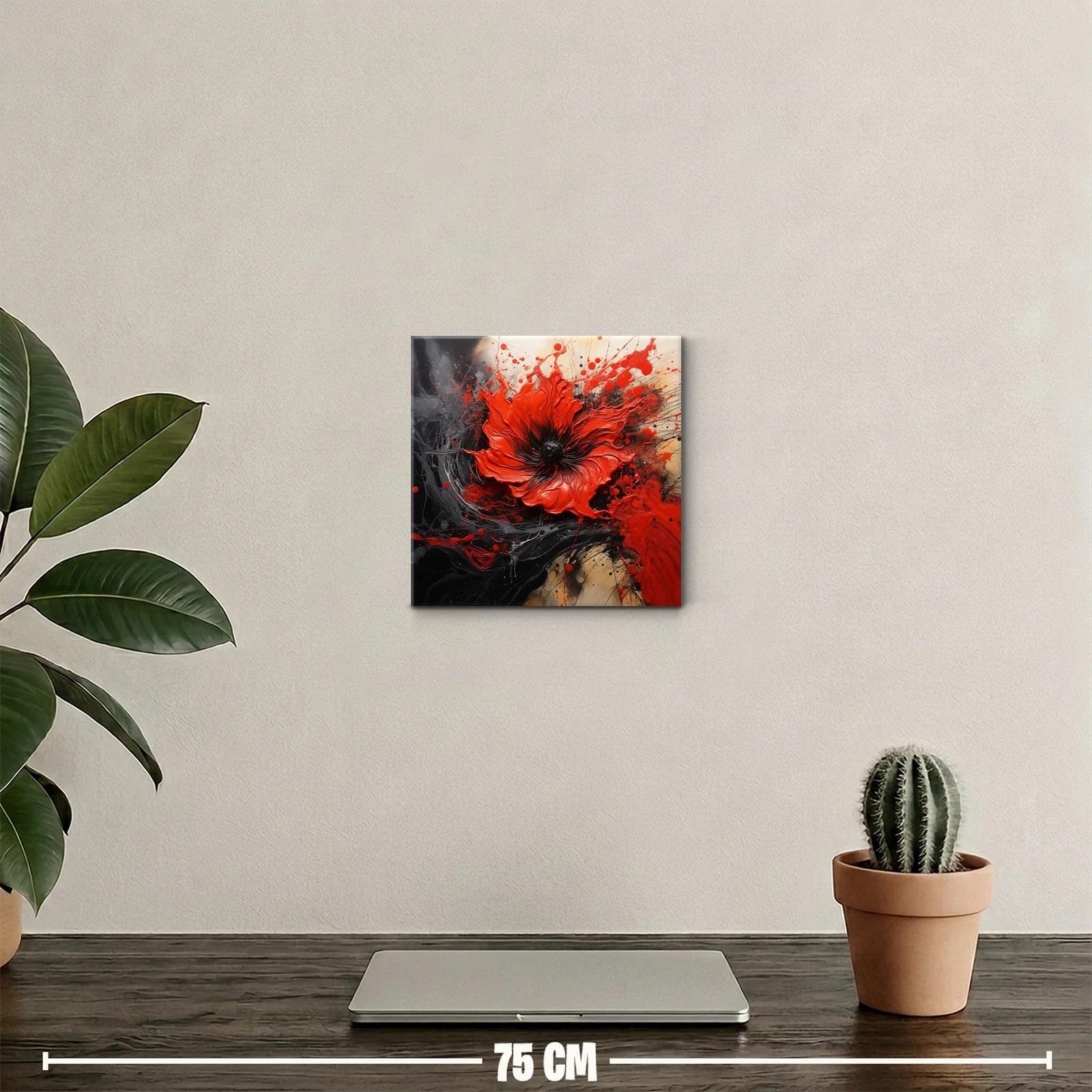 Cuadro Floral Abstracto con Energía y Color Vibrante — miniatura 2