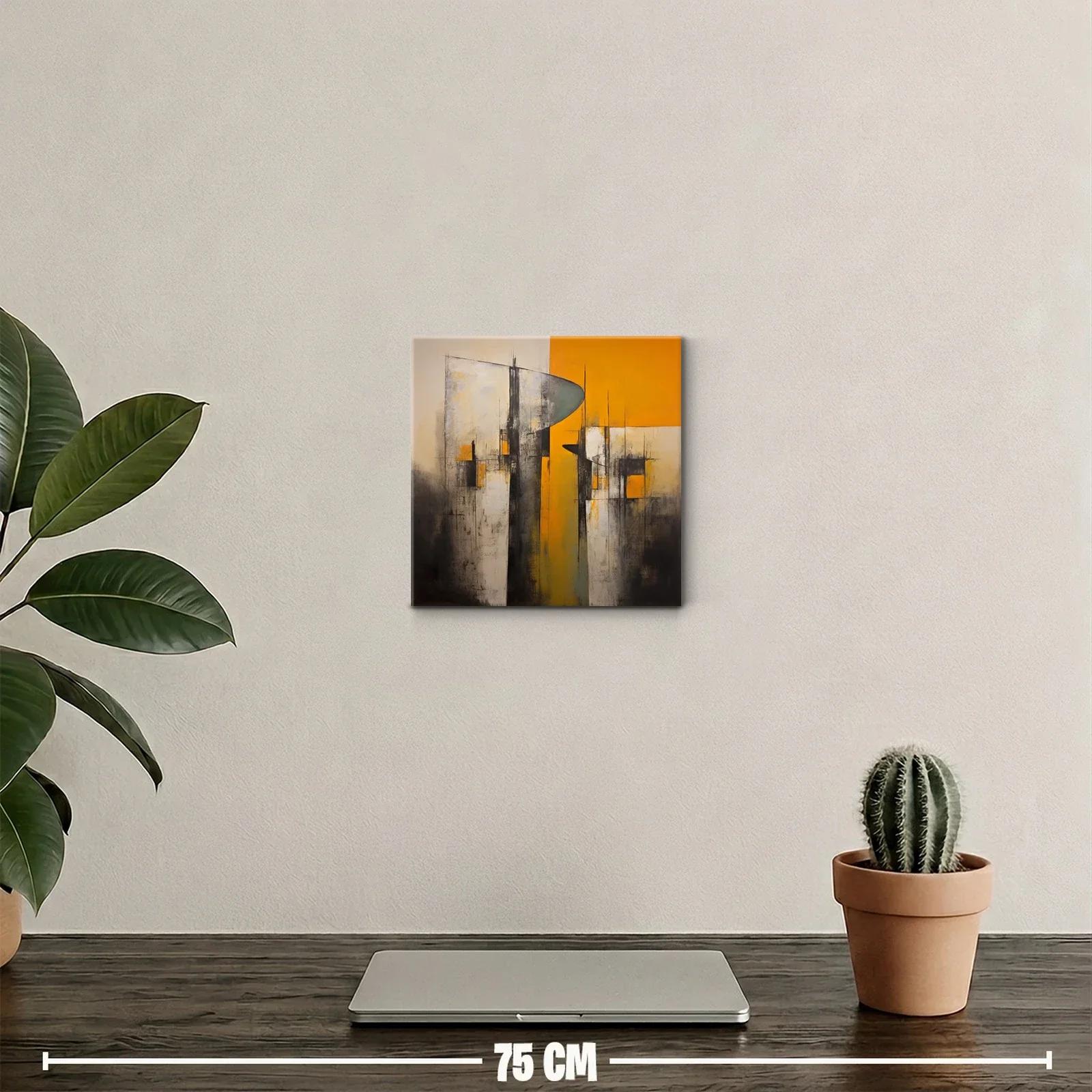 Composición abstracta con formas geométricas en tonos cálidos — miniatura 2