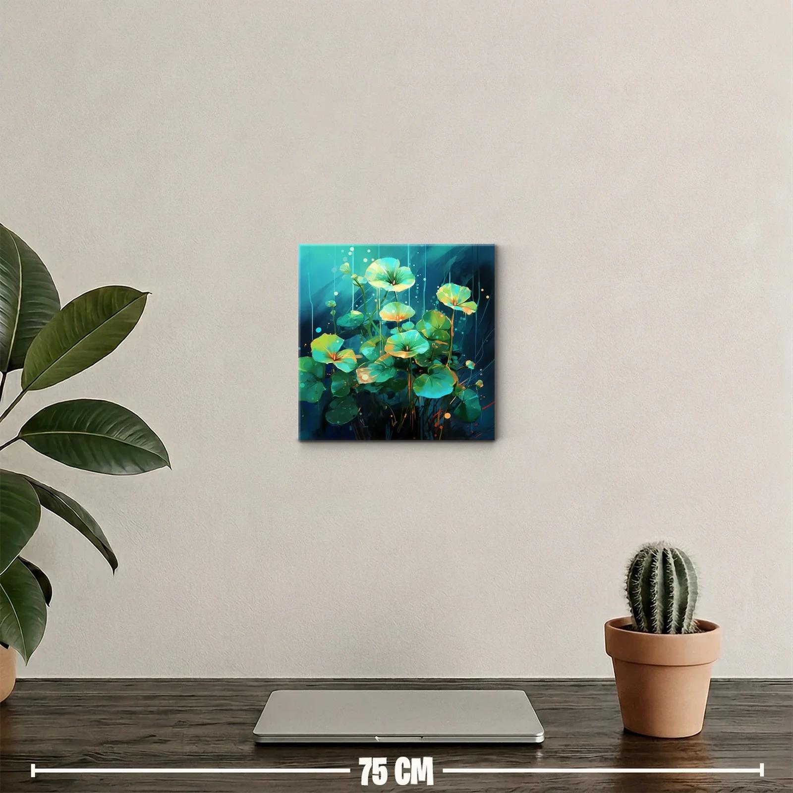 Elegancia natural con flores en tonos azul y verde — miniatura 2