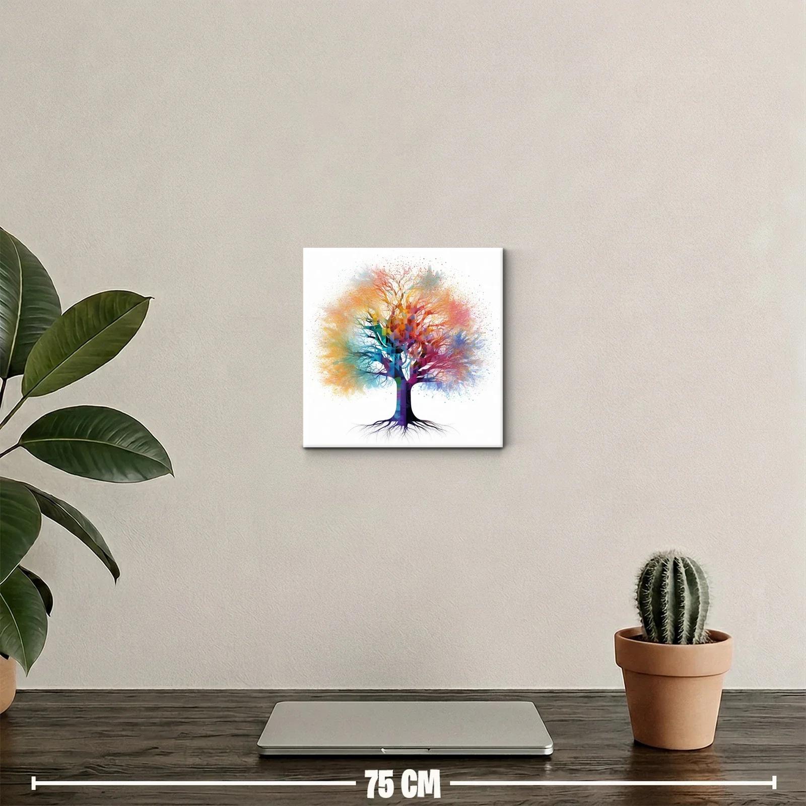 Árbol colorido con explosión de tonalidades vibrantes — miniatura 2