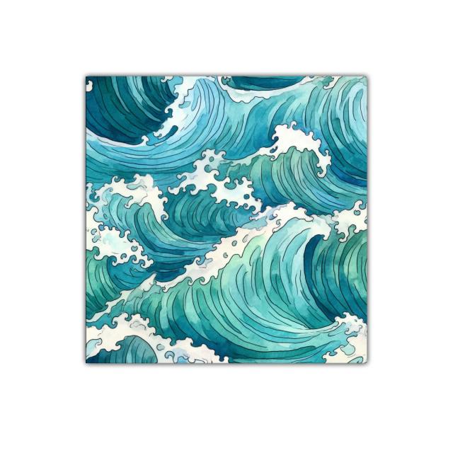 Impresionante cuadro decorativo con olas marinas en movimiento