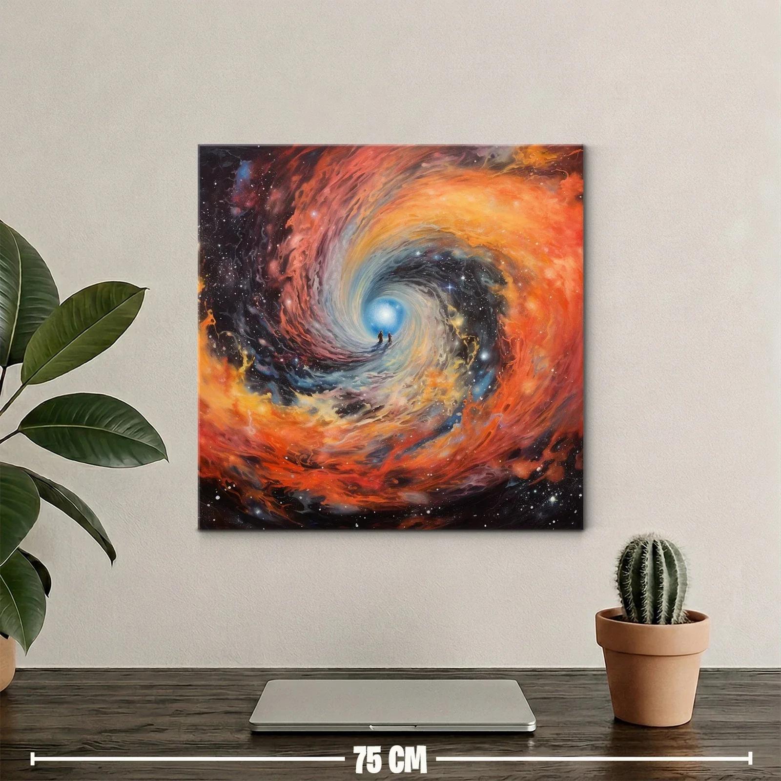 Espiral Cósmica con Luz Azul y Tonos Cálidos Vibrantes — miniatura 2