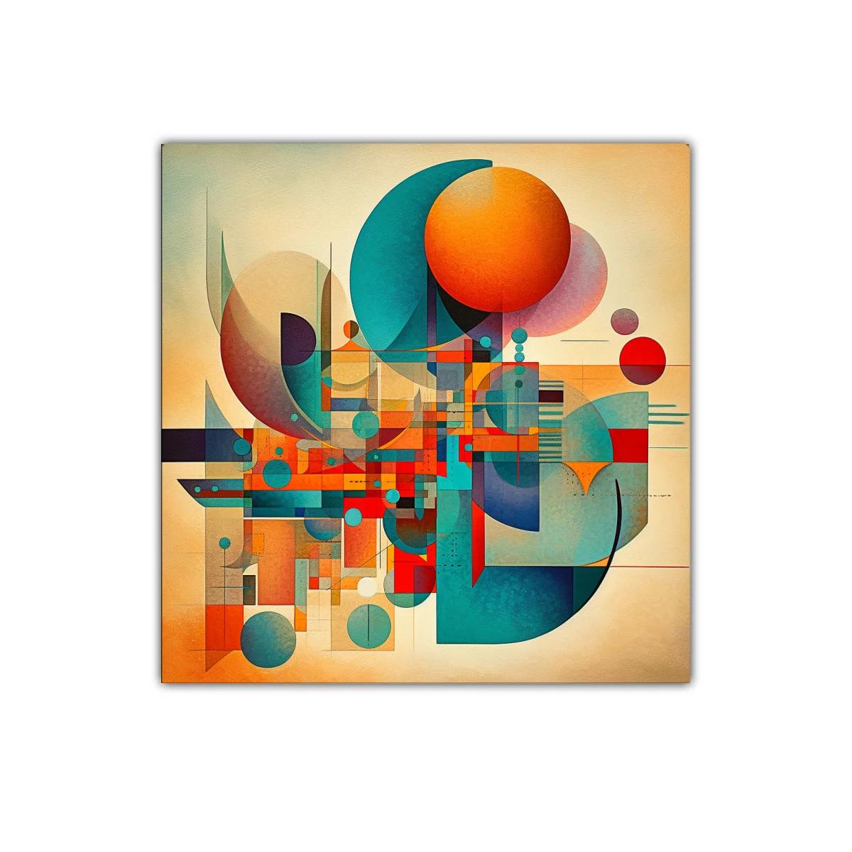 Composición abstracta vibrante con formas geométricas coloridas — imagen principal