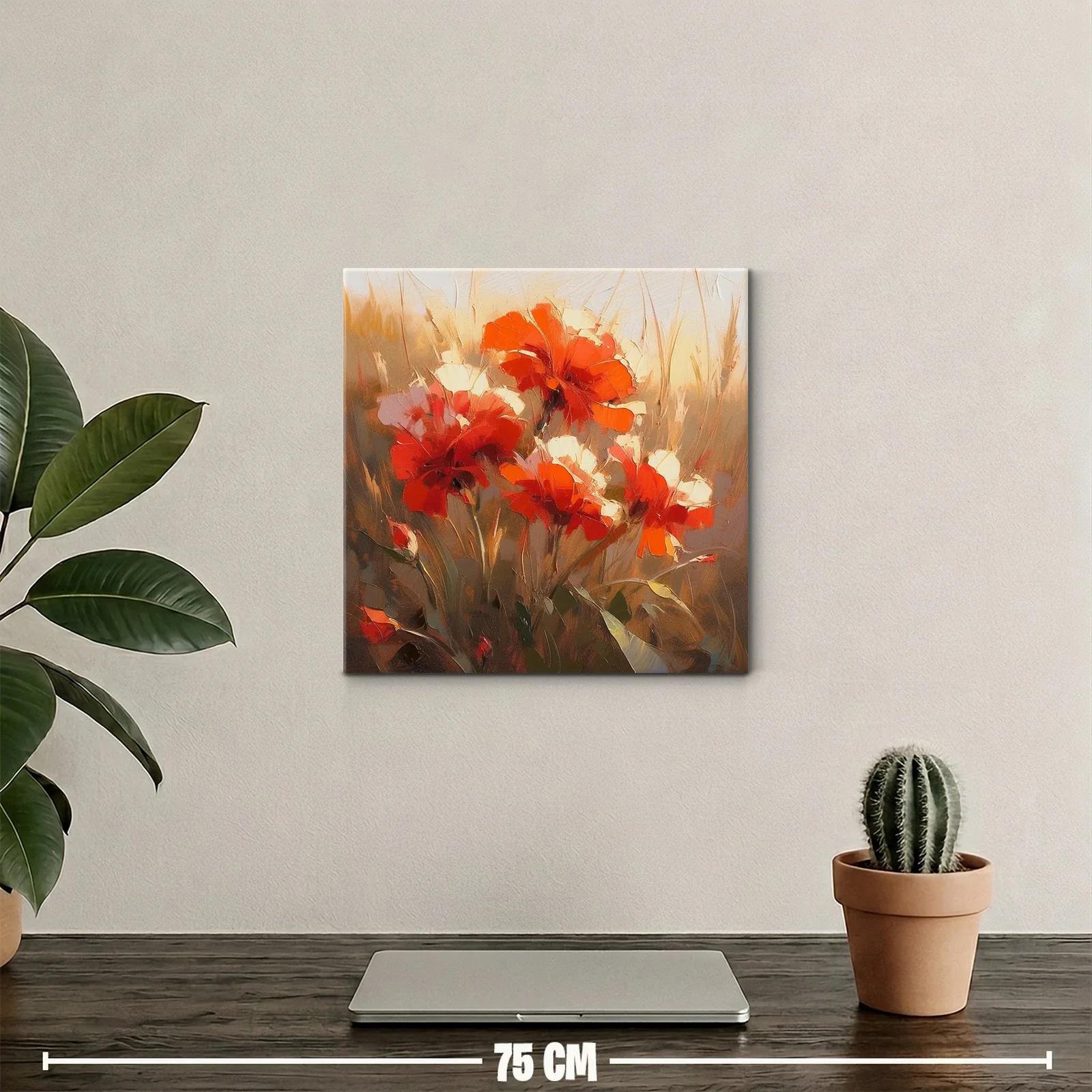 Ramo de flores rojas con toque de luz cálida — miniatura 2