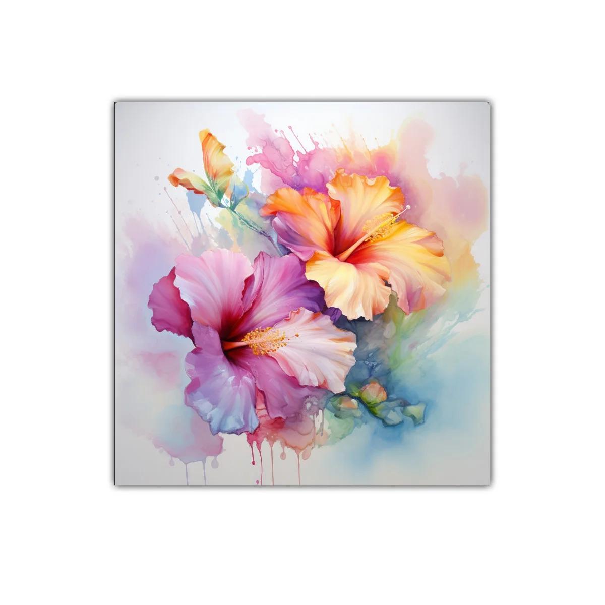 Cuadro decorativo con flores vibrantes y delicadas — imagen principal