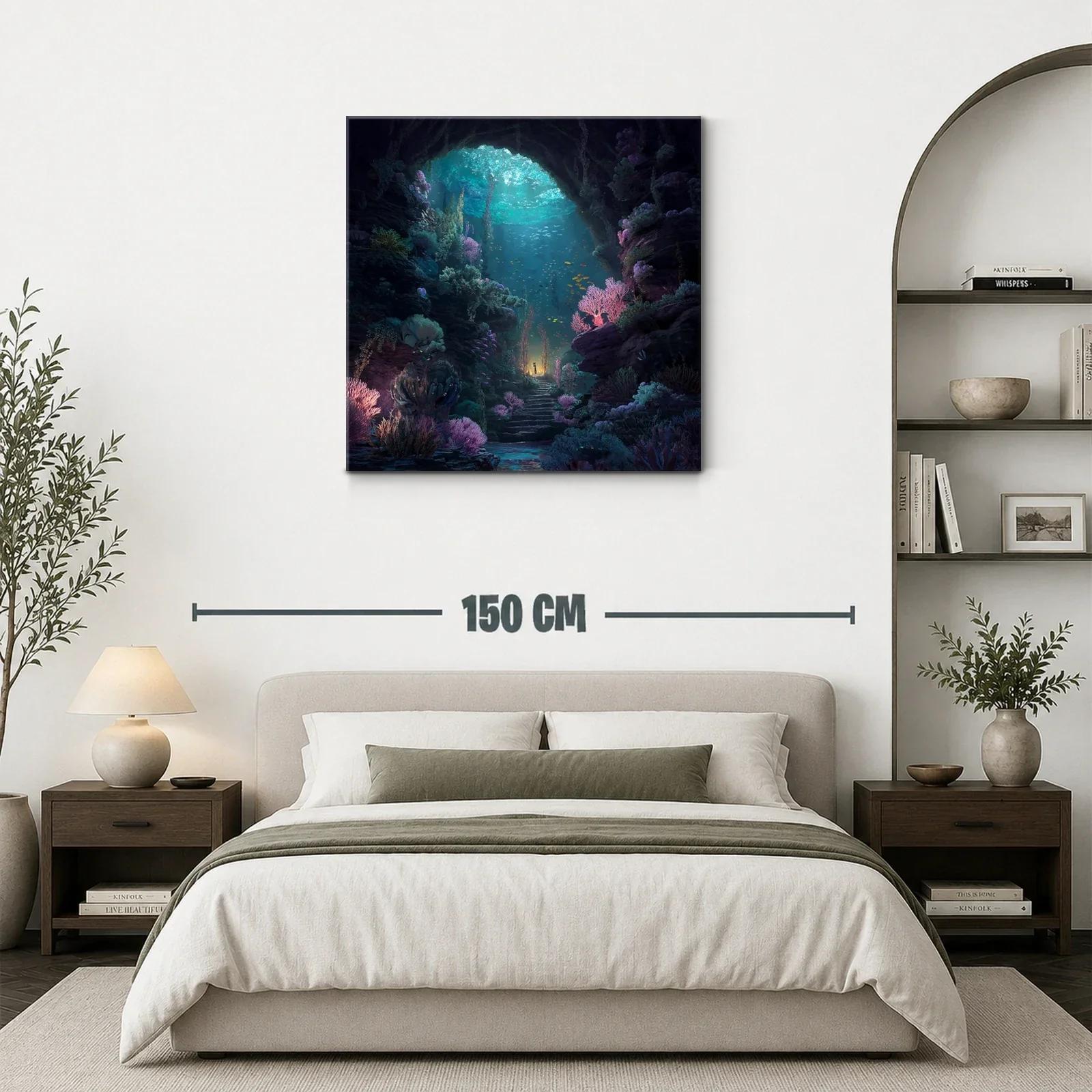 Misteriosa cueva submarina con vibrante vida marina — miniatura 3