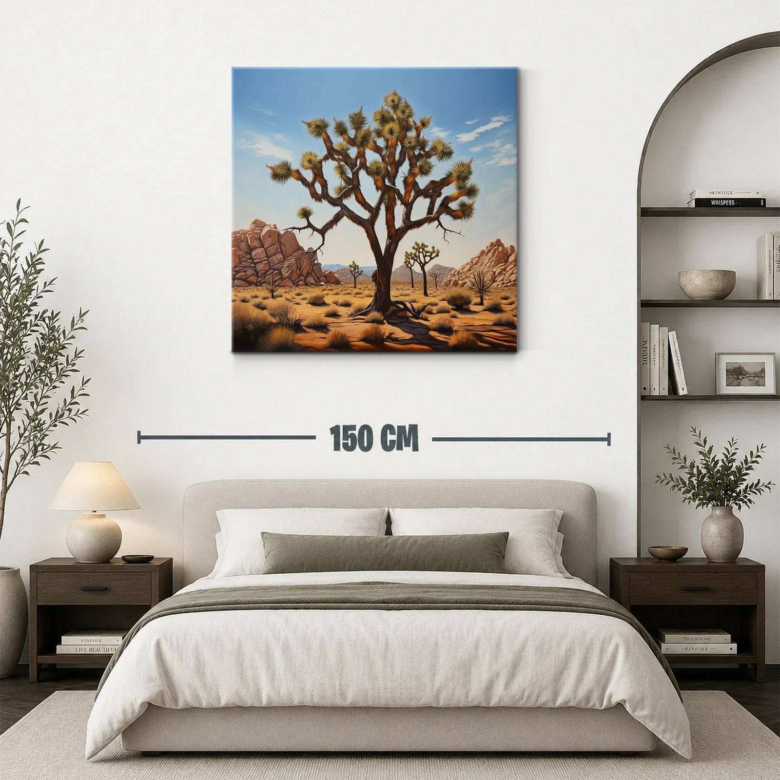Árbol desértico en paisaje rocoso al atardecer — miniatura 3