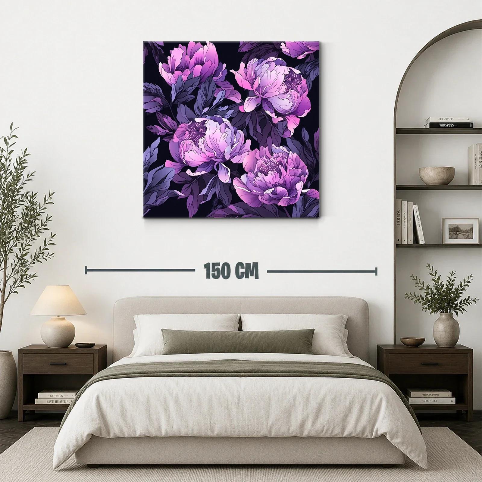 Flores violetas en un fondo oscuro elegante — miniatura 3