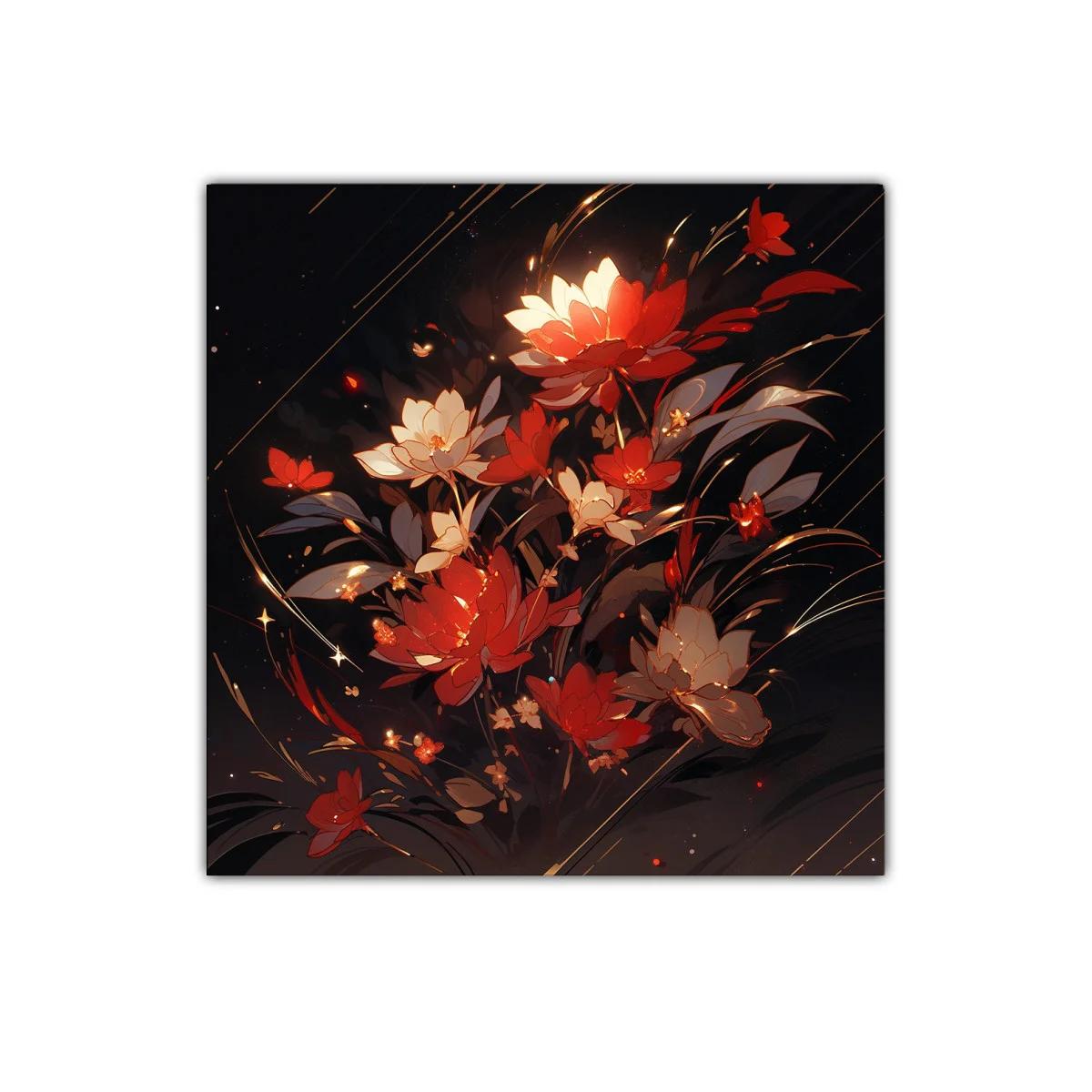 Composición floral luminosa en tonos cálidos y oscuros — imagen principal