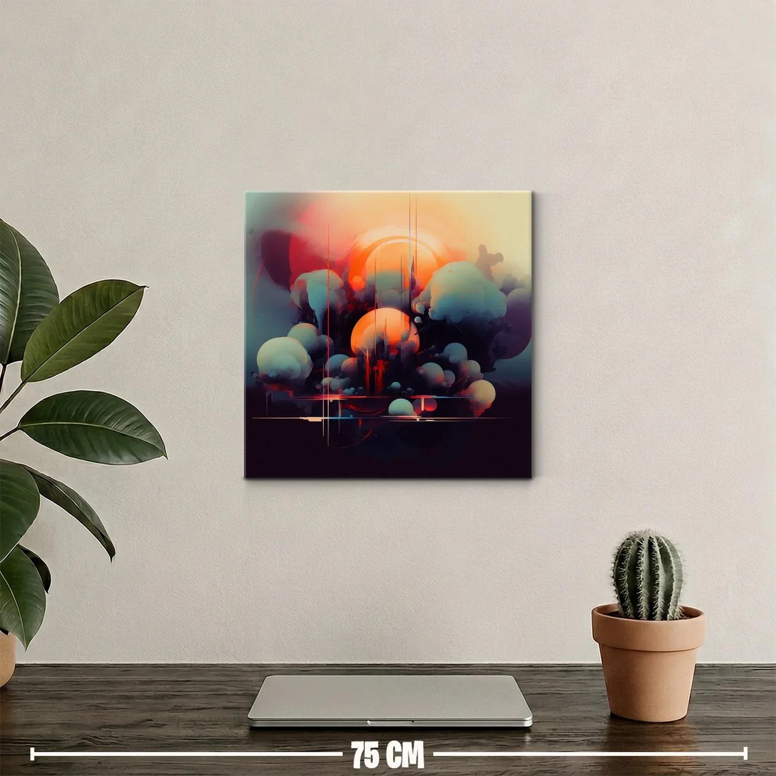 Composición abstracta con formas esféricas y luz cálida — miniatura 2