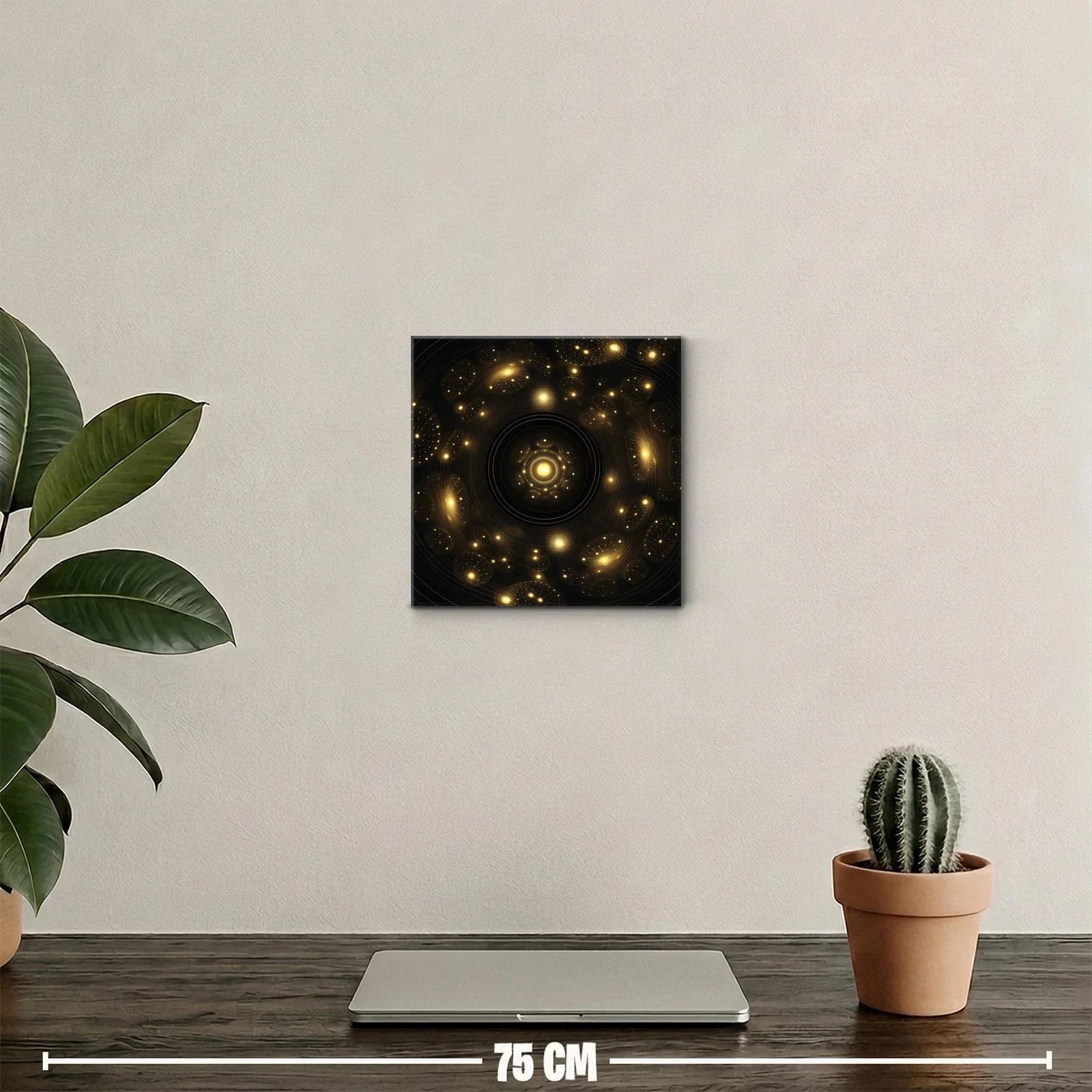 Cuadro Decorativo Universo Dorado con Brillo Estelar — miniatura 2