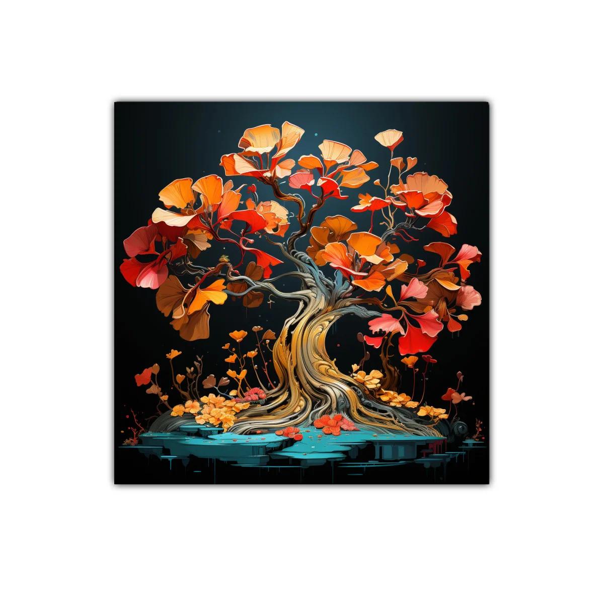 Árbol mágico con hojas en tonos cálidos y vibrantes — imagen principal