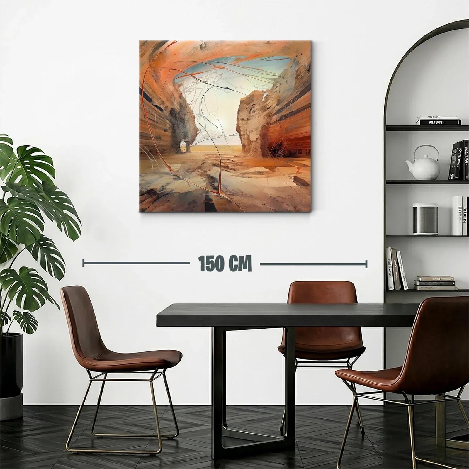 Paisaje desértico con formas abstractas y tonos cálidos — miniatura 2