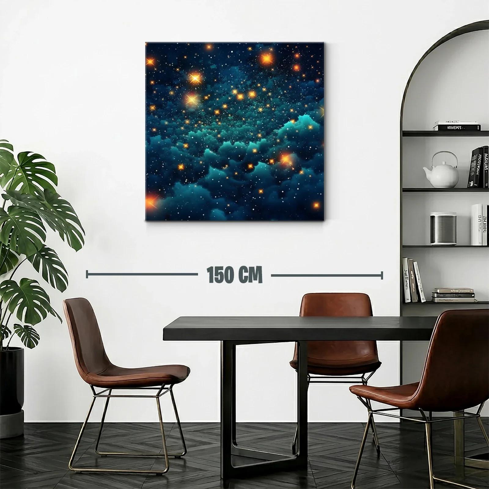 Cuadro mágico con paisaje estelar brillante y nebulosas — miniatura 2