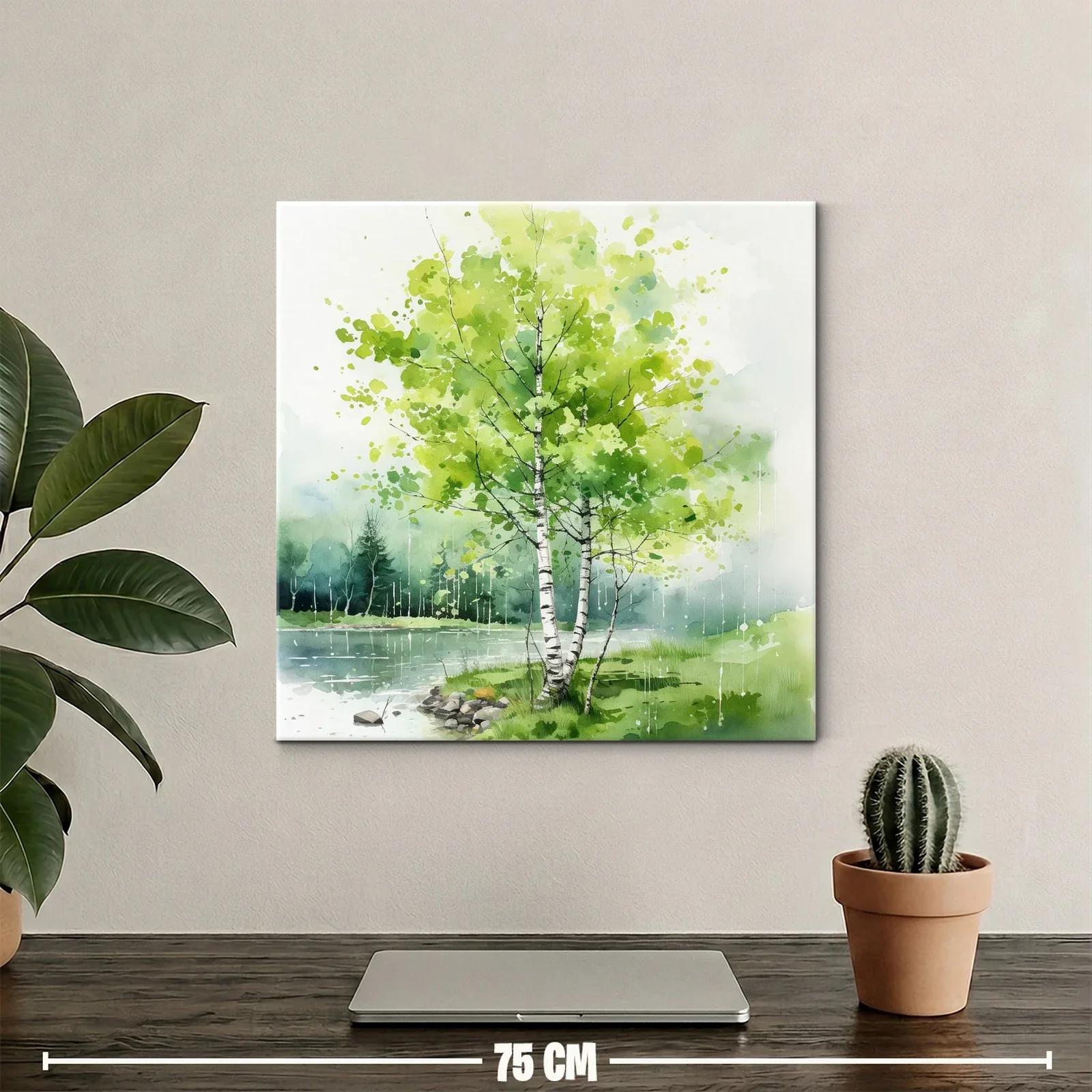 Serenidad natural junto al río con frescura y luz — miniatura 2
