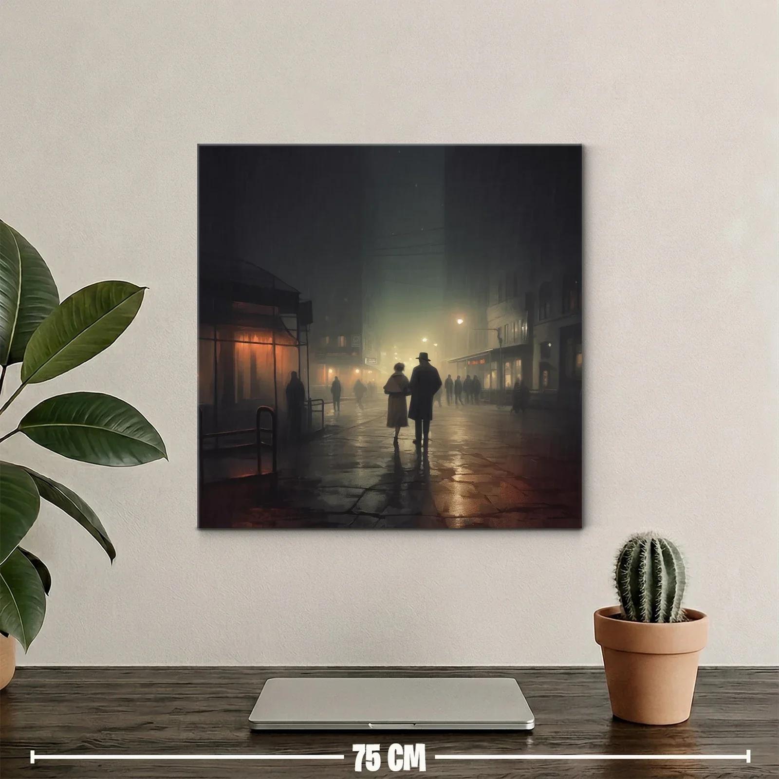 Paseo Nocturno Bajo Lluvia en Ciudad Urbana — miniatura 2