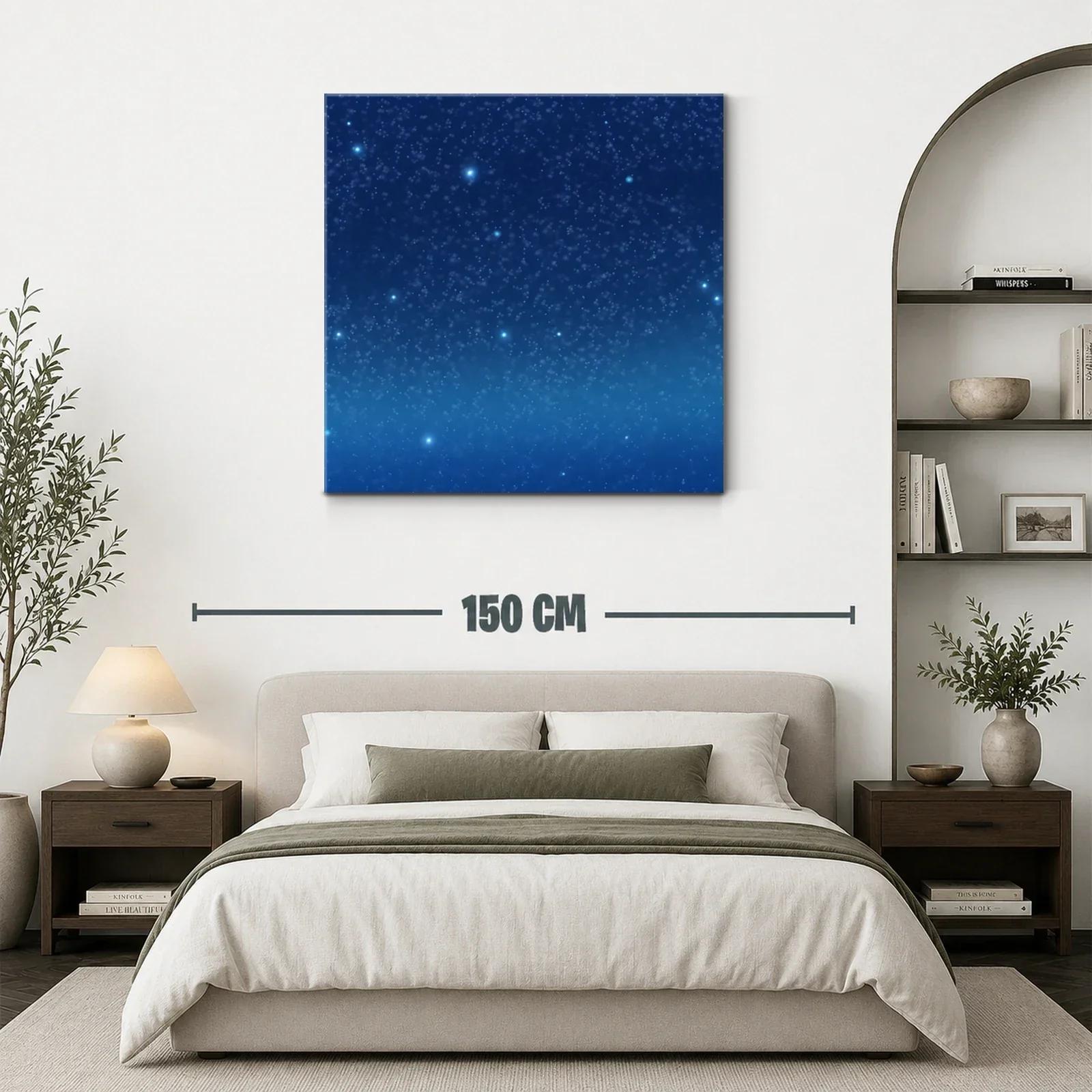 Cielo Estrellado con Destellos Brillantes en Azul Profundo — miniatura 3