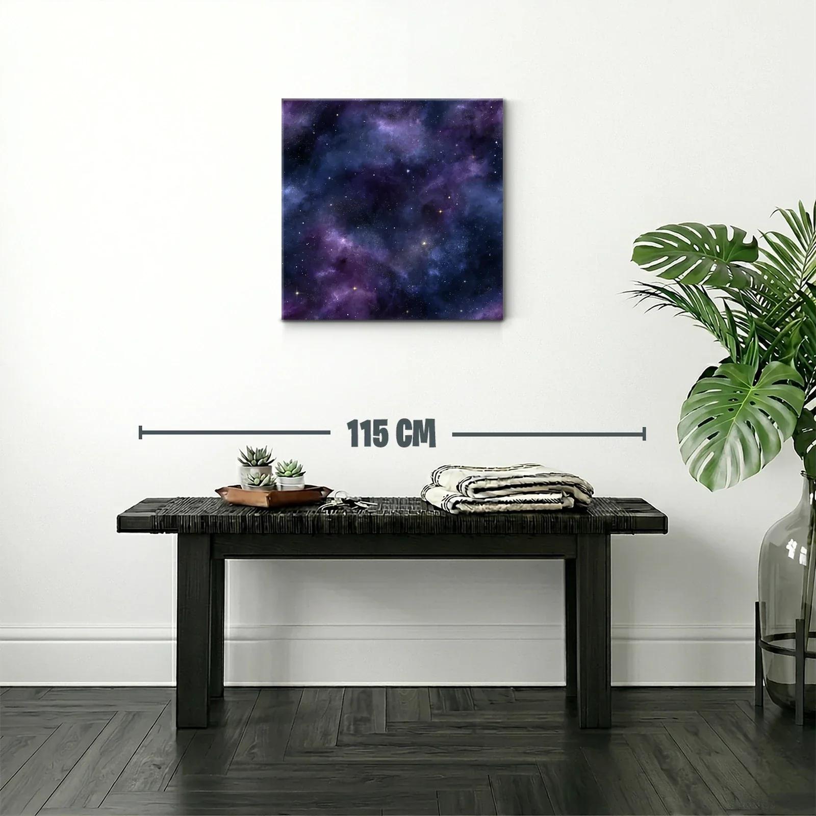 Cuadro de galaxia con tonos morados y azul oscuro — miniatura 2