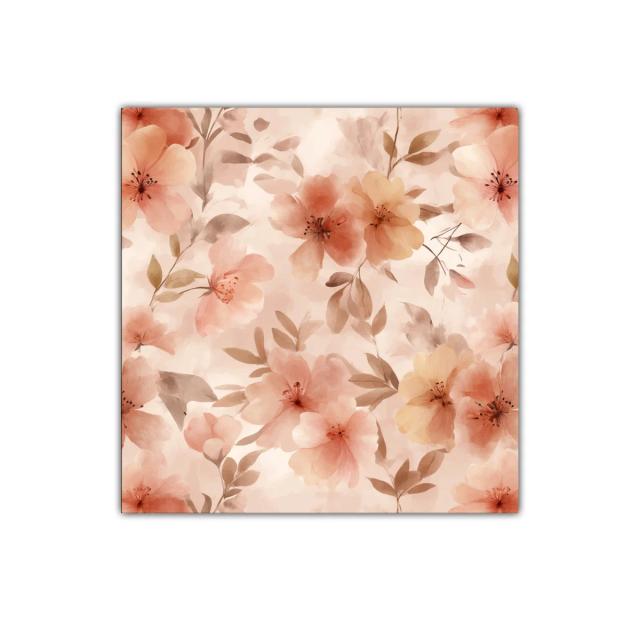 Cuadro decorativo con delicadas flores en tonos cálidos