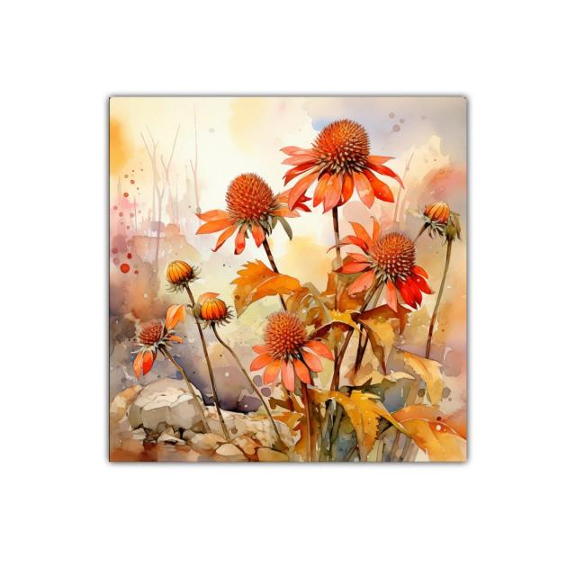 Flores silvestres en tonos cálidos y otoñales