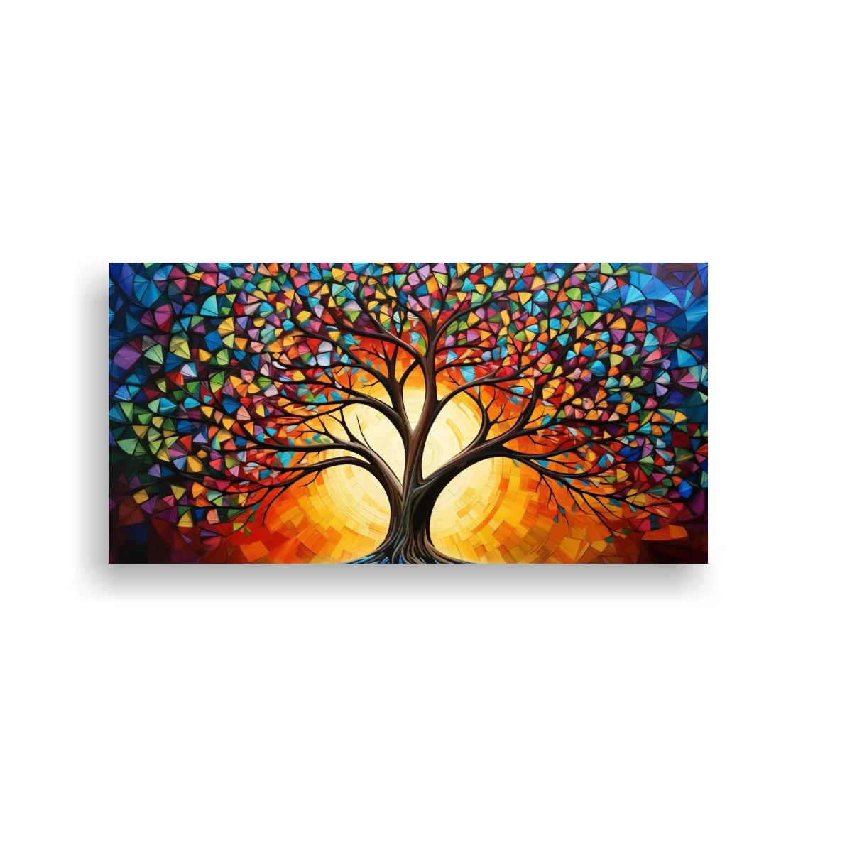 Cuadro Árbol de la Vida sobre mosaico cromático