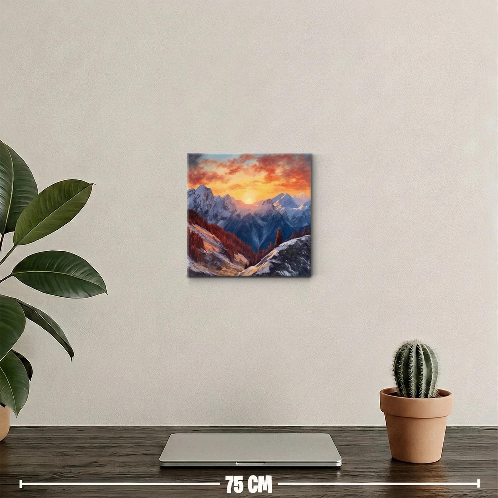 Atardecer en Montañas con Colores Cálidos y Fríos — miniatura 2