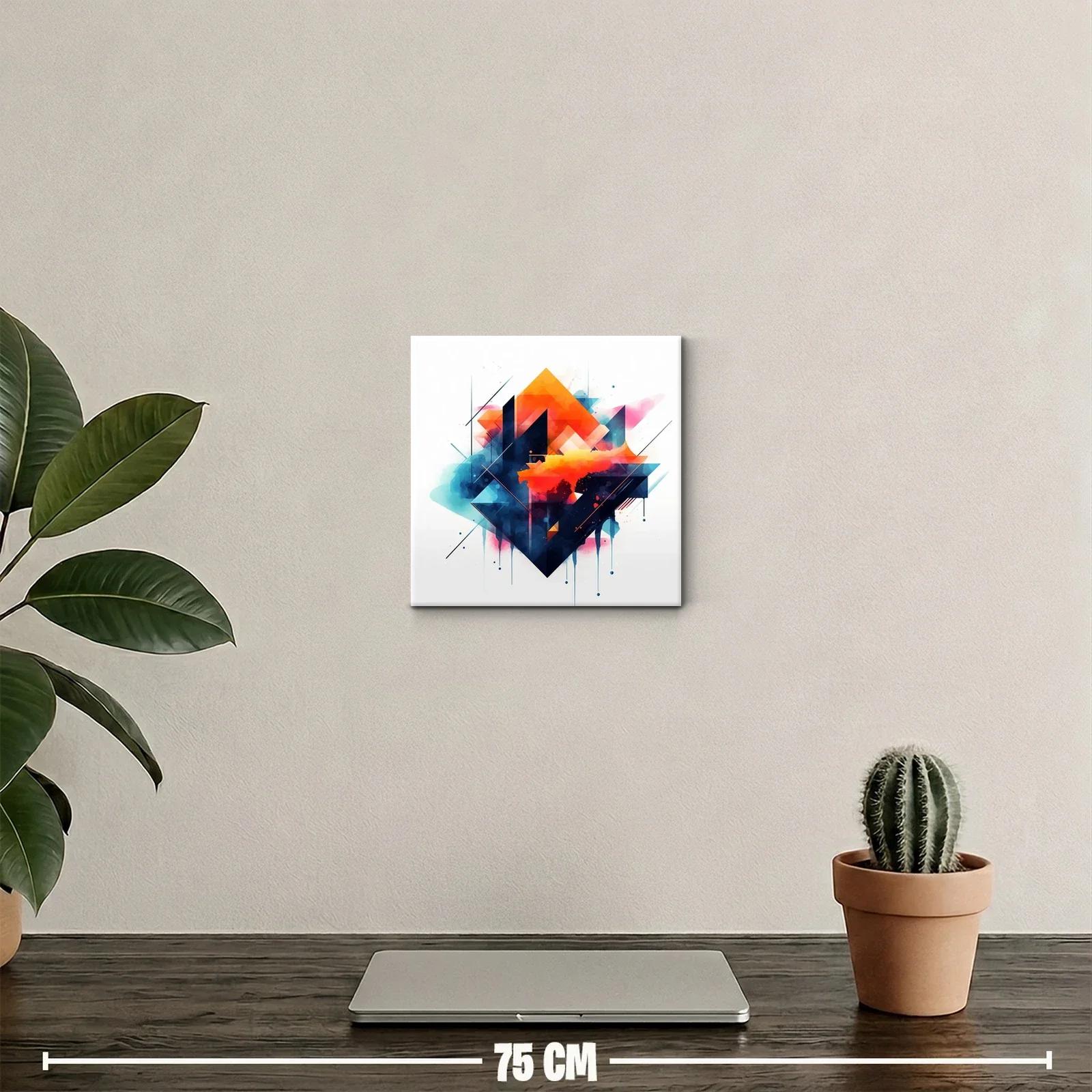 Composición abstracta vibrante con formas geométricas y colores intensos — miniatura 2