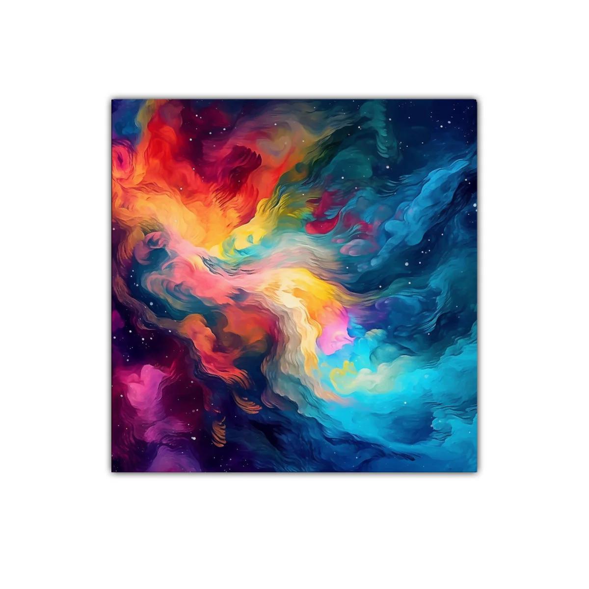 Explosión de colores vibrantes en universo abstracto
