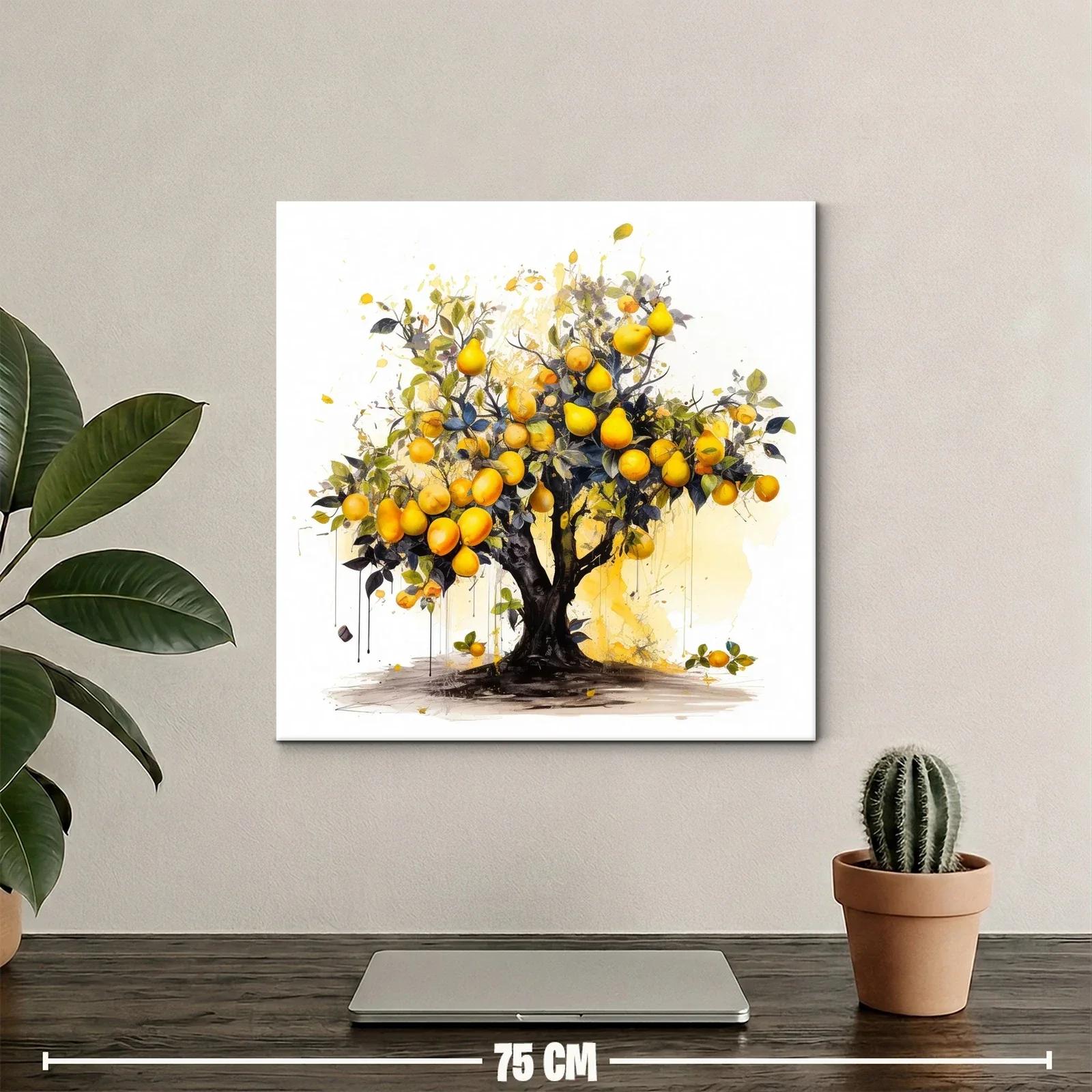 Árbol frutal vibrante con frutos dorados y hojas verdes — miniatura 2