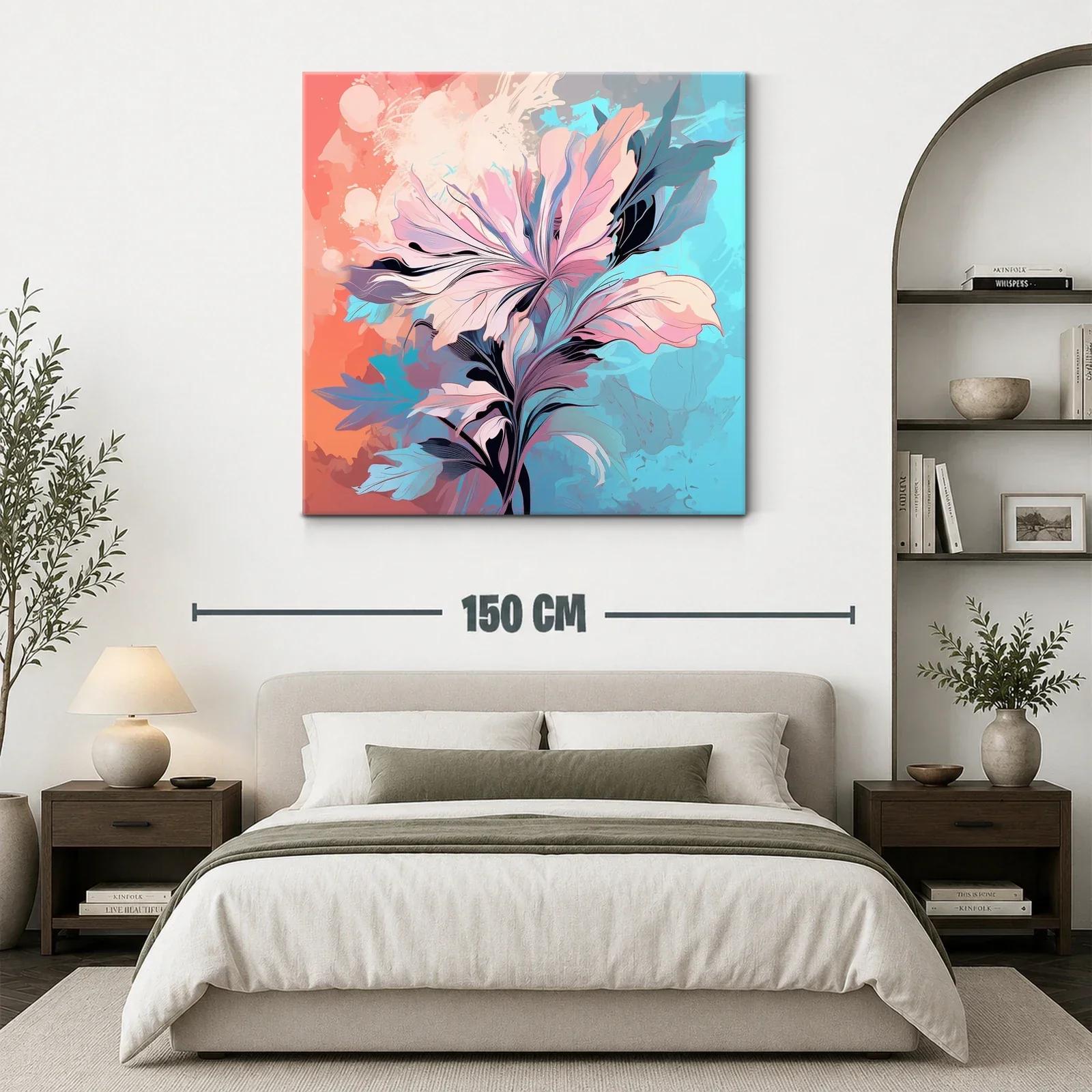 Flor abstracta en tonos pastel y contraste vibrante — miniatura 3