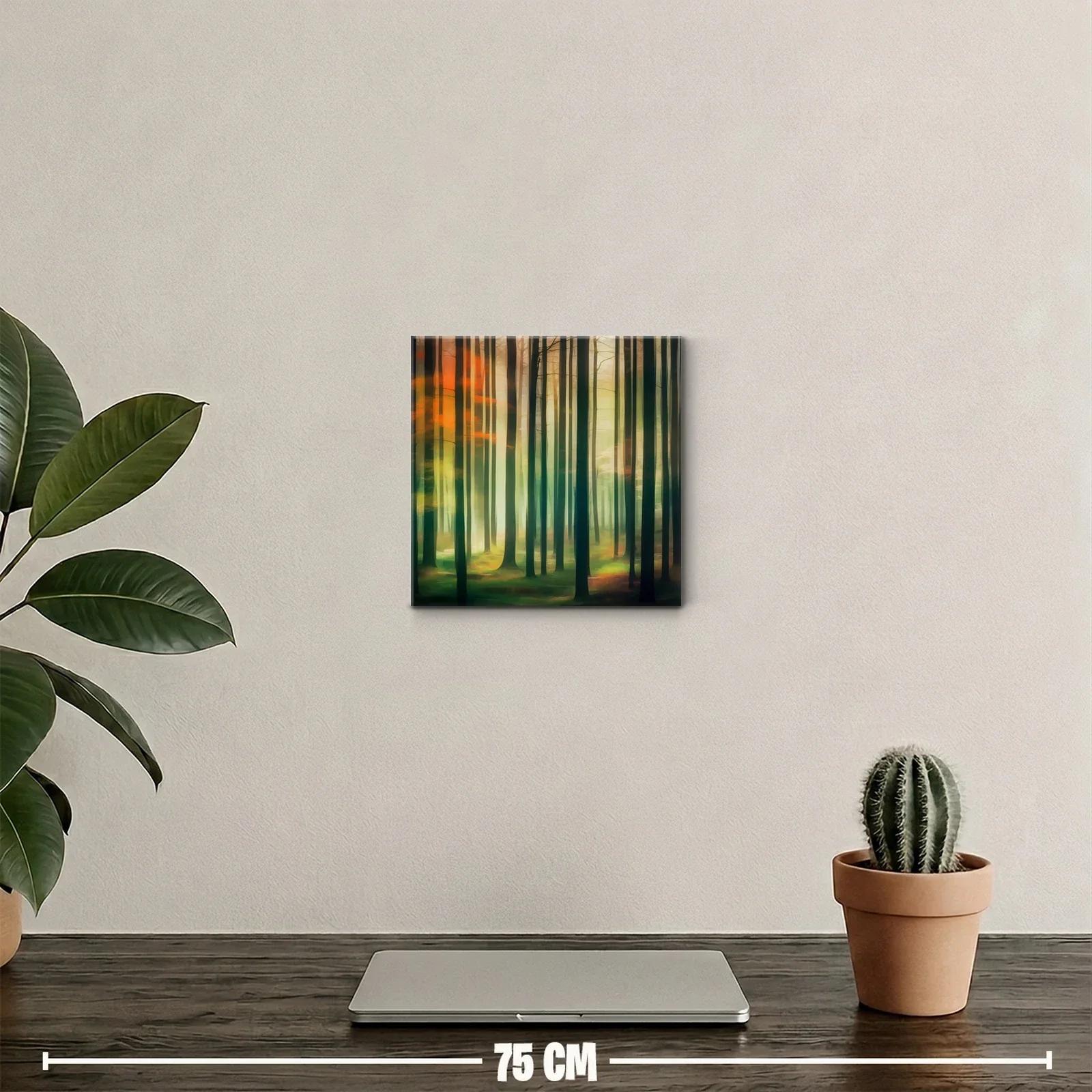 Bosque luminoso con tonos cálidos y verdes profundos — miniatura 2