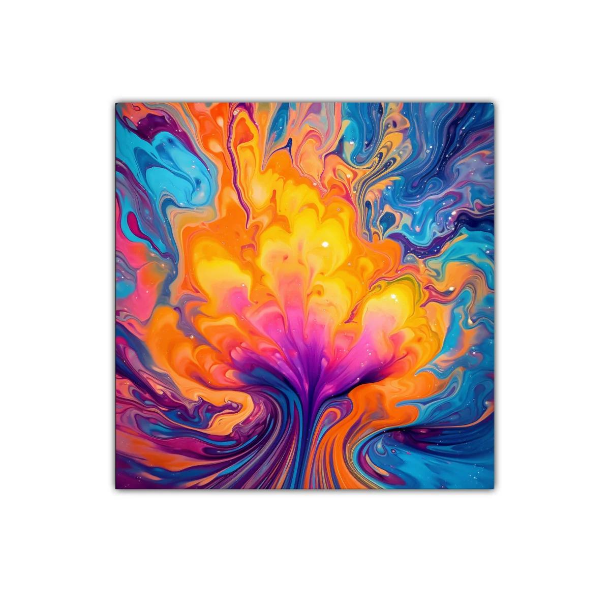 Explosión de colores vibrantes en movimiento fluido — imagen principal