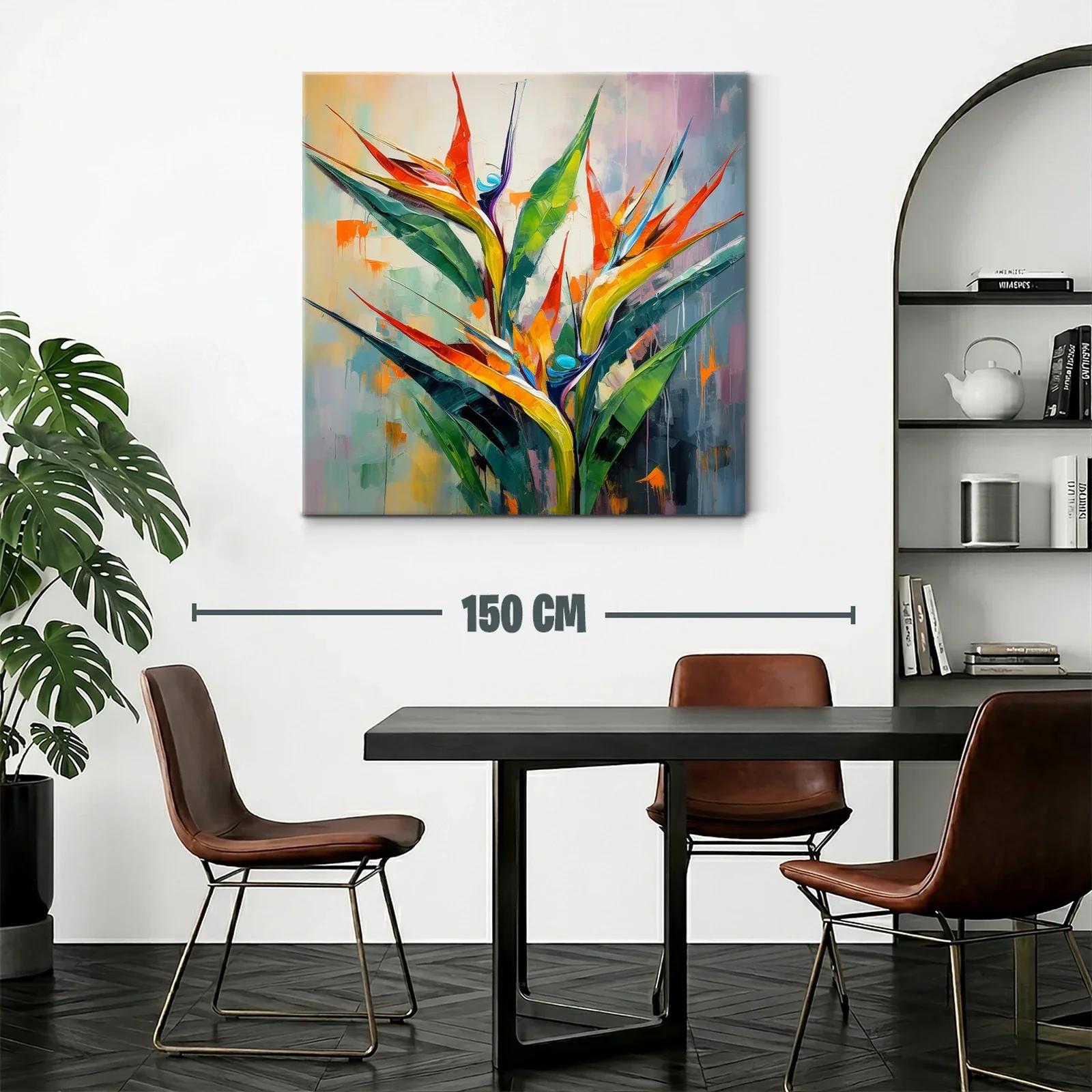 Cuadro moderno con vibrante flor exótica tropical — miniatura 2