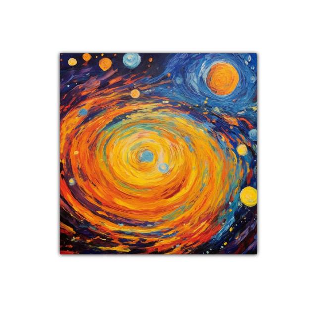 Explosión de colores vibrantes en espiral cósmica